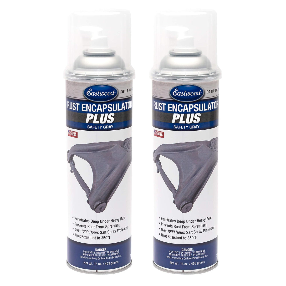 Eastwood Matte Black Rust Encapsulator Plus | Long Lasting Durable Finish 1 Coat Automotive Maximum Rust Protection | Heat Resistance up to 350 Degrees F | 16 oz. Aerosol | 1 Pack