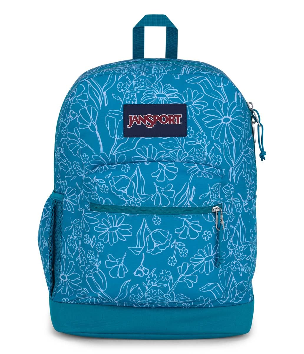 JanSport Cross Town Plus Backpack - Large Main Compartment, Side Water Bottle Pocket, 15-Inch Padded Laptop Sleeve - Black