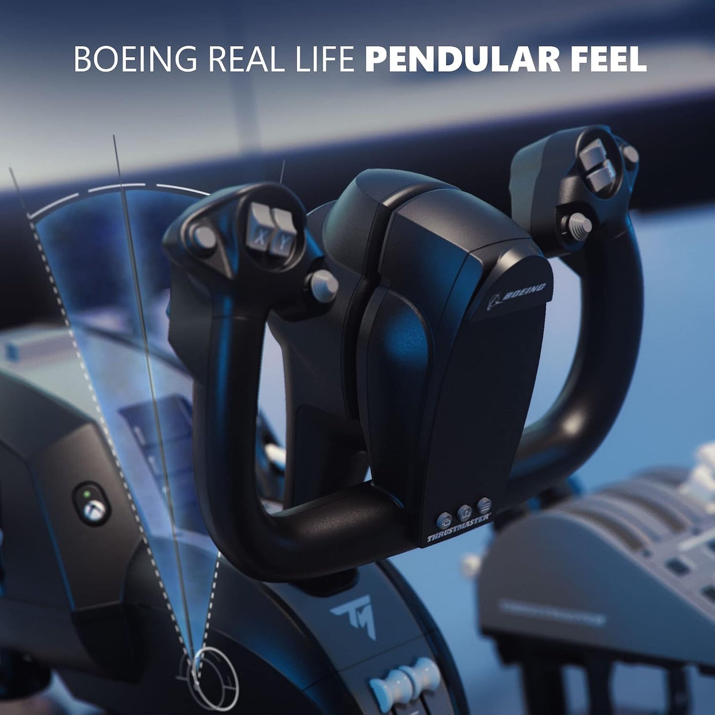Thrustmaster TCA Yoke & Quadrant Boeing Edition Flight Pack - XBOX & PC | 787 Dreamliner replica, pendular motion, throttle unit with autopilot, metal build, 35 action buttons, 2 extra axes, for MSFS