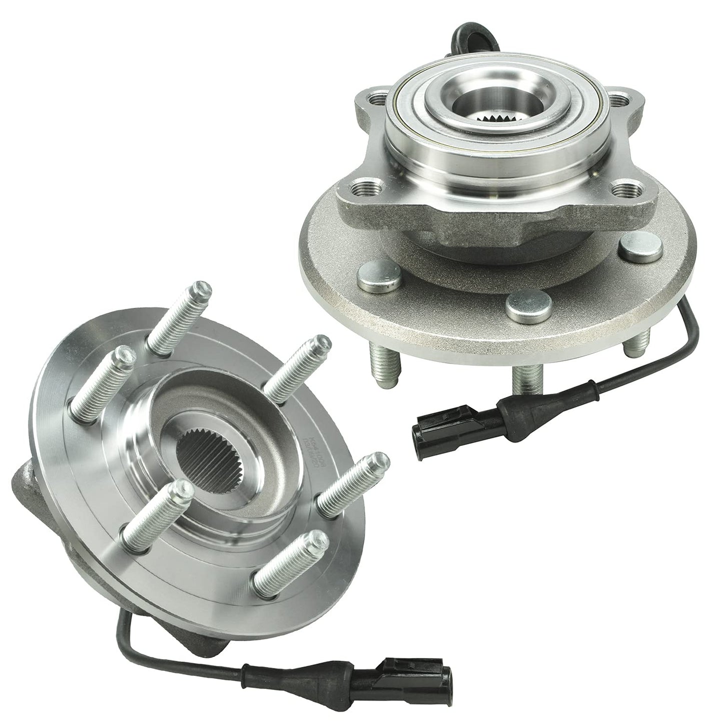 Detroit Axle - Pair 2WD Front Wheel Bearing Hub Assembly for 99-06 Chevy Silverado Sierra 1500, 00-06 Suburban 1500 Tahoe Yukon GMC Yukon XL 1500, 02-06 Cadillac Escalade 6 Lugs [with ABS]