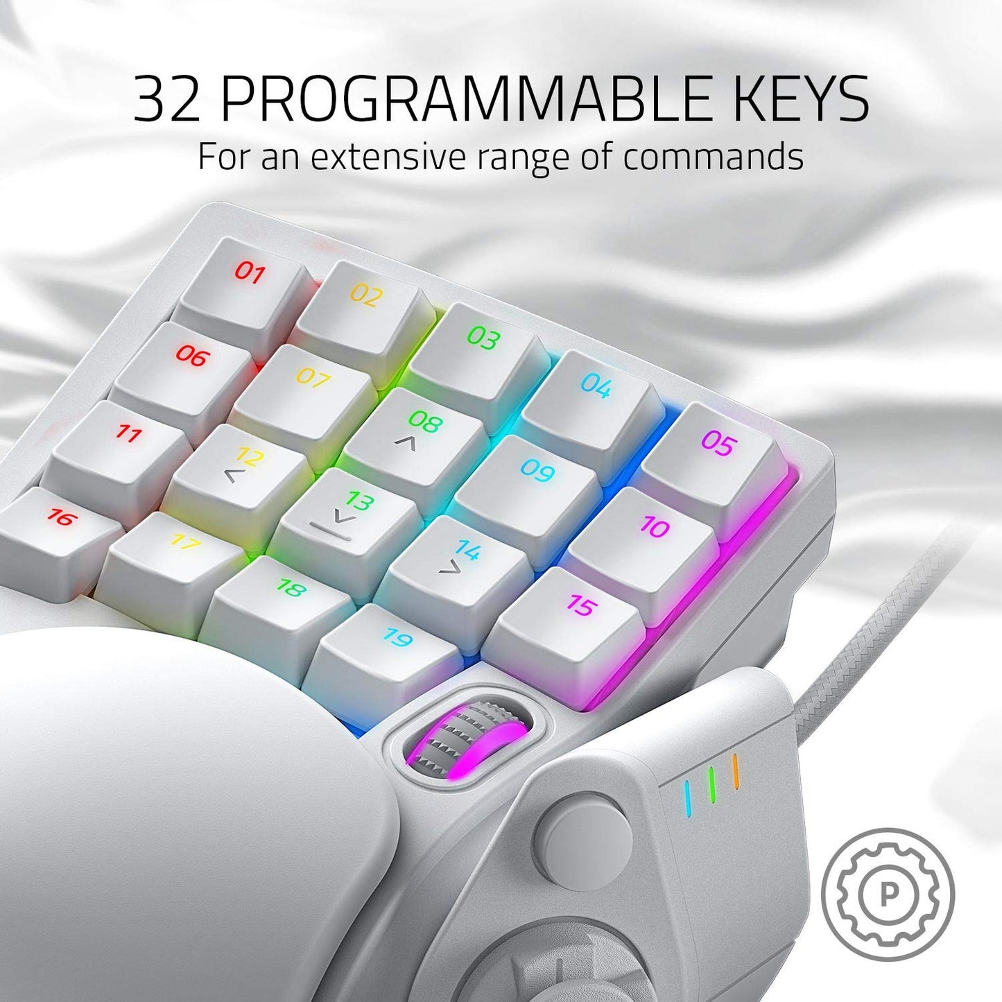 Razer Tartarus V2 Gaming Keypad: Mecha Membrane Key Switches - One Handed Keyboard - 32 Programmable Keys - Customizable Chroma RGB Lighting - Programmable Macros - Snap Tap - Black