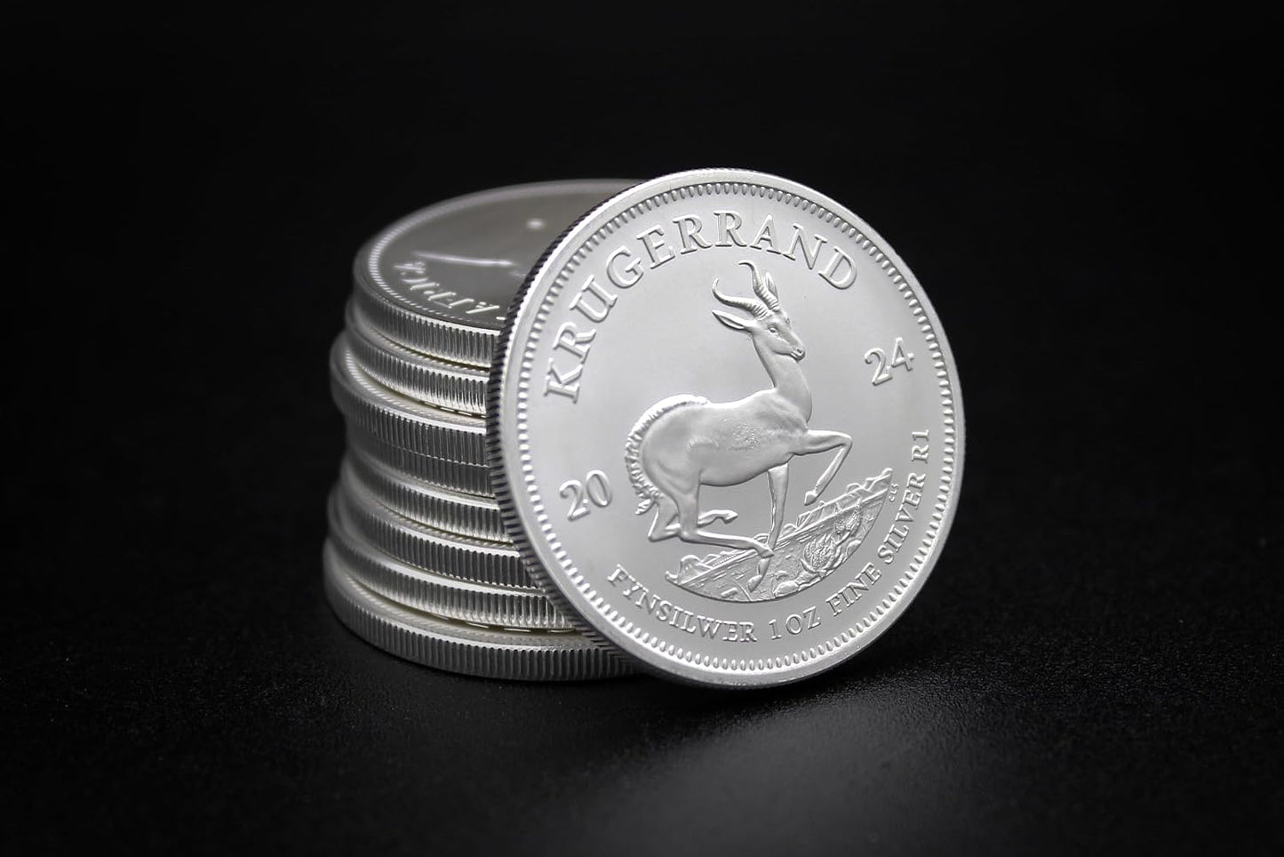 2017 - Present (Random Year) 1 oz South African Silver Krugerrand Coin Brilliant Uncirculated with a Certificate of Authenticity 1 Rand (R1) Seller BU
