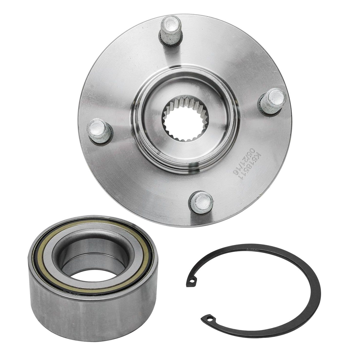 Detroit Axle - 2pc Front Wheel Bearing Hubs for 00-13 Chevy Impala Monte Carlo, 97-08 Pontiac Grand Prix, 06-11 DTS, 05-09 Buick Lacrosse, 06-11 Lucerne, 00-05 Lesabre, Pair Wheel Bearings and Hubs