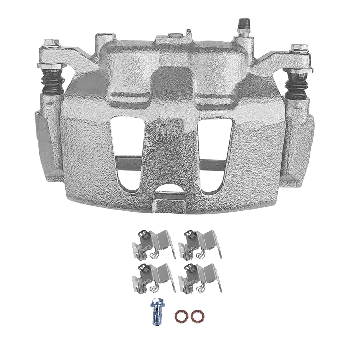 Detroit Axle - Front Brake Kit for Chevy GMC Silverado Sierra 2500HD 3500, Avalanche 2500, Sierra 3500HD, Express Savana 3500 4500 Drilled Disc Brakes Rotors Ceramic Brake Pads Replacement:12.8" inch