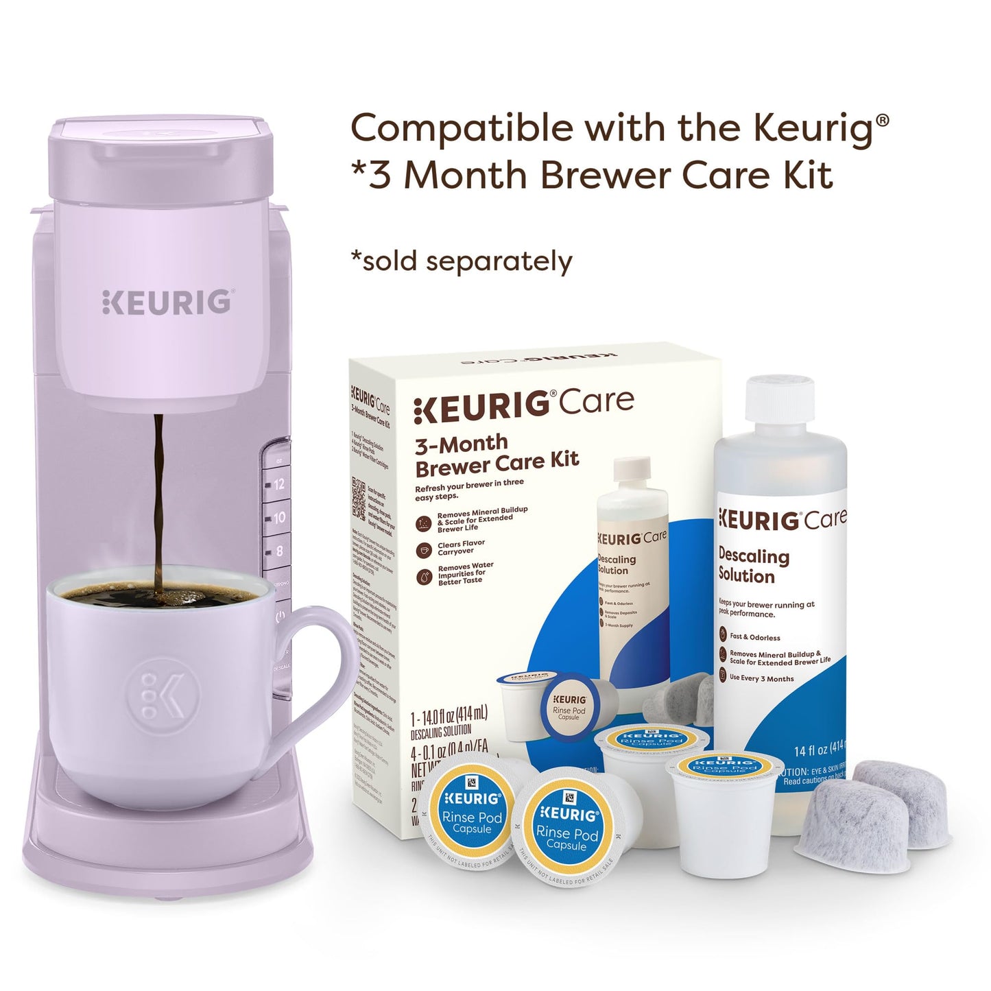Keurig K-Express Single Serve K-Cup Pod Coffee Maker, 3 Brew Sizes, Strong Button Feature, 42oz Removable Reservoir, Mint