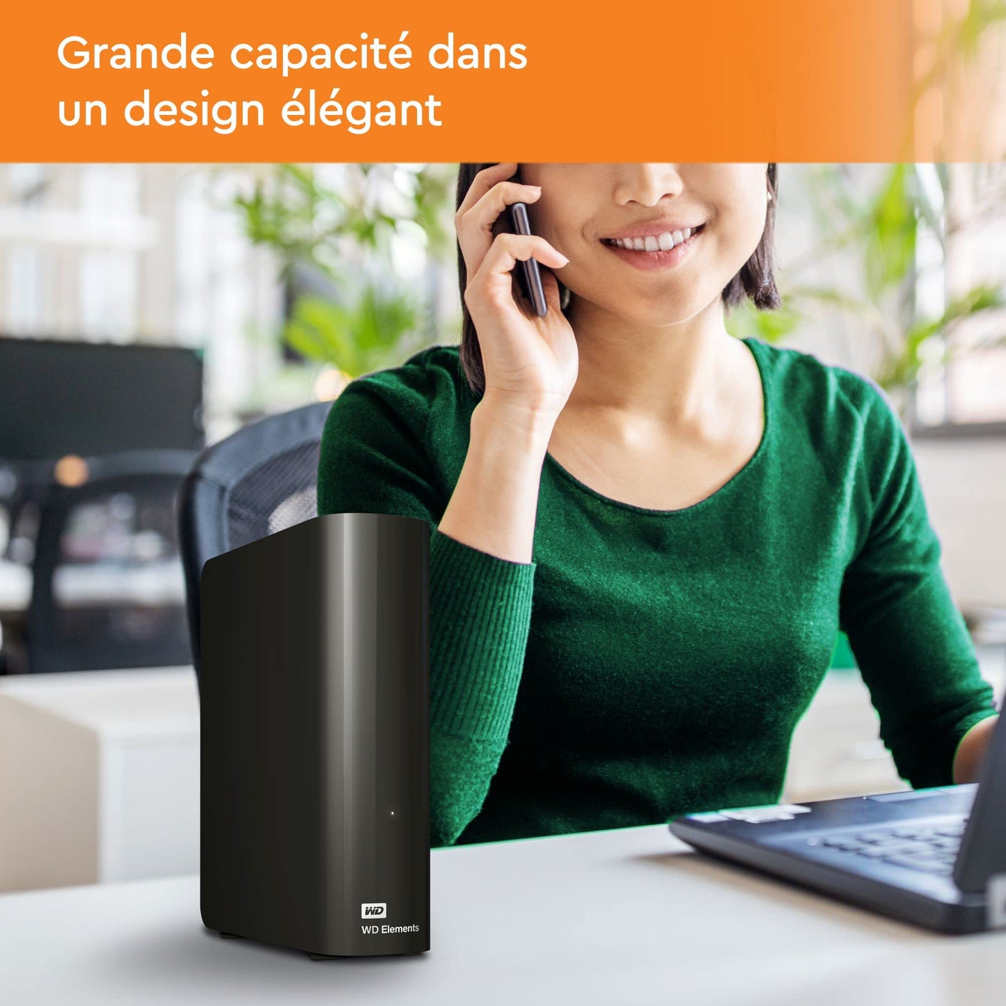 WD 1TB Elements SE - Portable SSD, USB 3.0, Compatible with PC, Mac - WDBAYN0010BBK-WESN