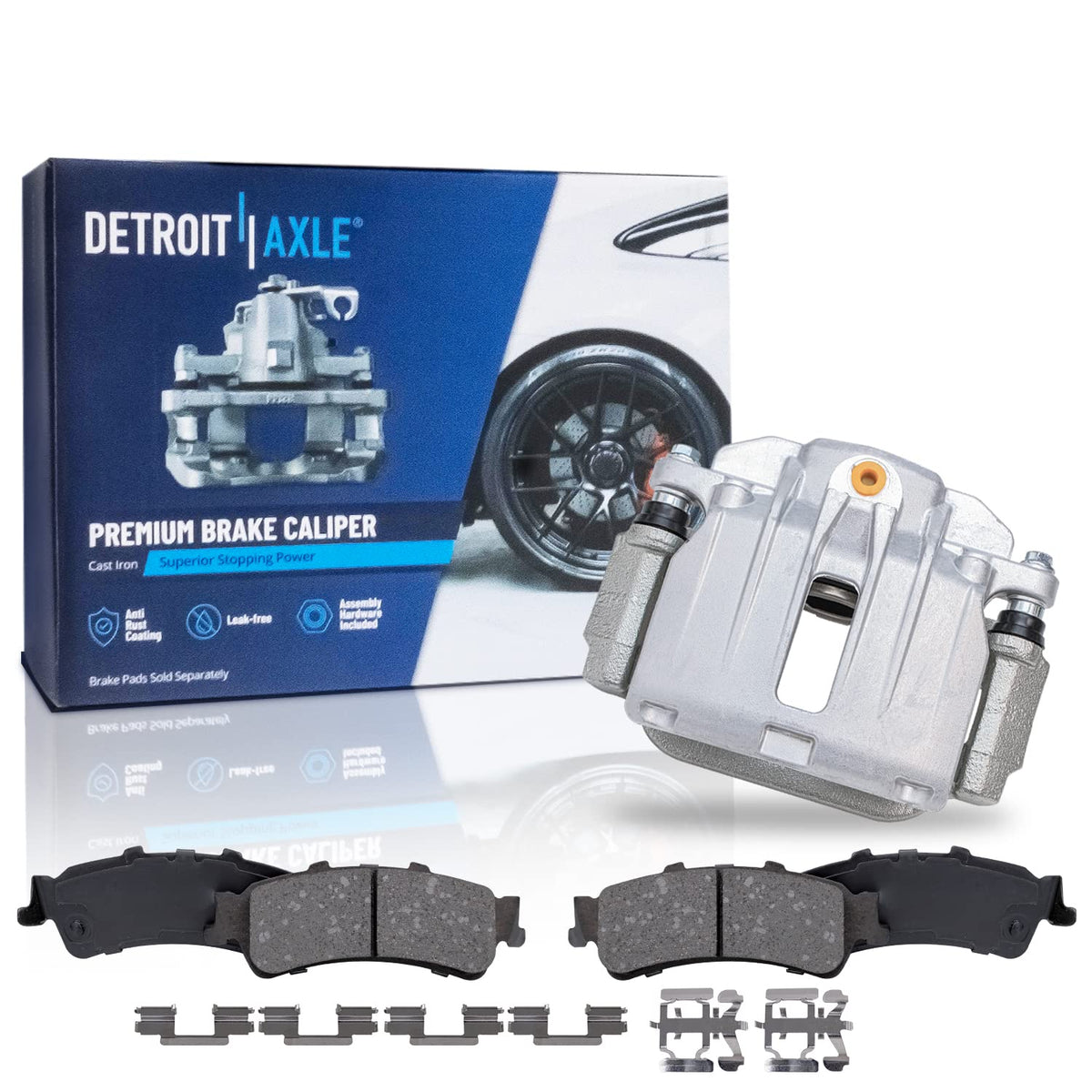 Detroit Axle - Rear Brake Rotors Pads for 2019-2026 Chevy Silverado 1500