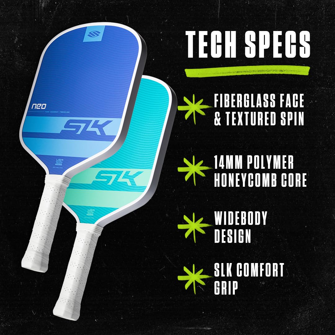 Selkirk Sport SLK Pickleball Paddles Set of 2 | Designed in The USA | Choose The SLK Neo Graphite, SLK Neo Fiberglass Pickleball Set or SLK Atlas Pickleball Bundle