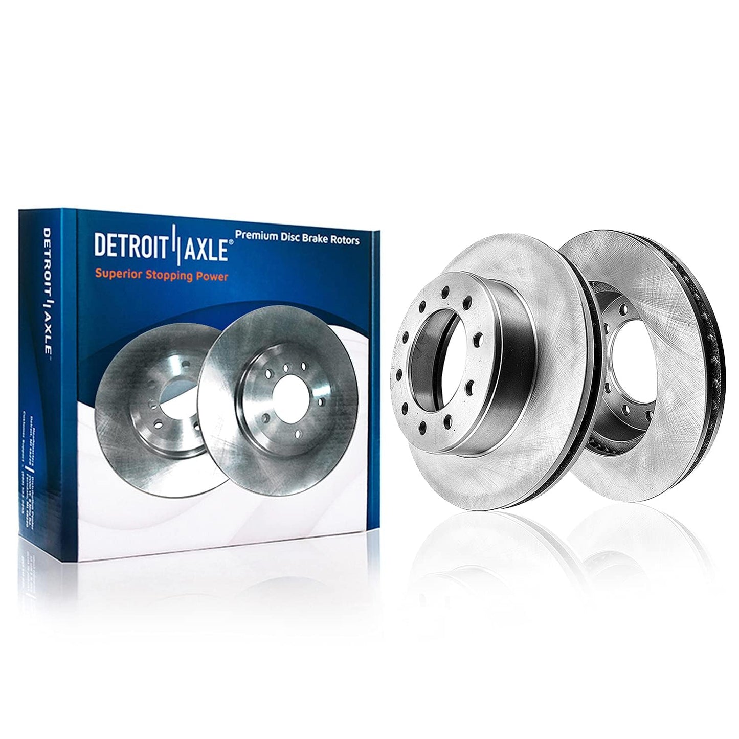 Detroit Axle - 2.4L Front & Rear Brake Kit for 2003-2007 Honda Accord | 11.10'' inch Front and 10.24'' inch Rear Disc Brake Rotors and Ceramic Brakes Pads 2004 2005 2006 Replacement