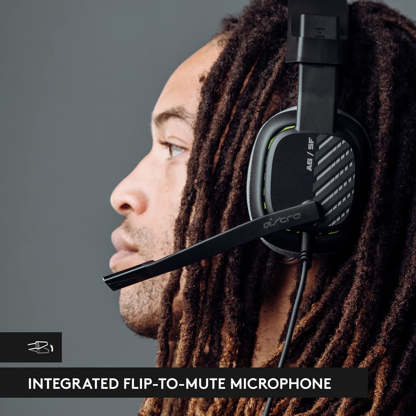 Logitech G Astro A10 Gen 2 Cross-Platform Wired Gaming Headset - Grey | 3.5mm Headphone Jack, 32mm Drivers, Flip-to-Mute Mic, Over-Ear Cup Design