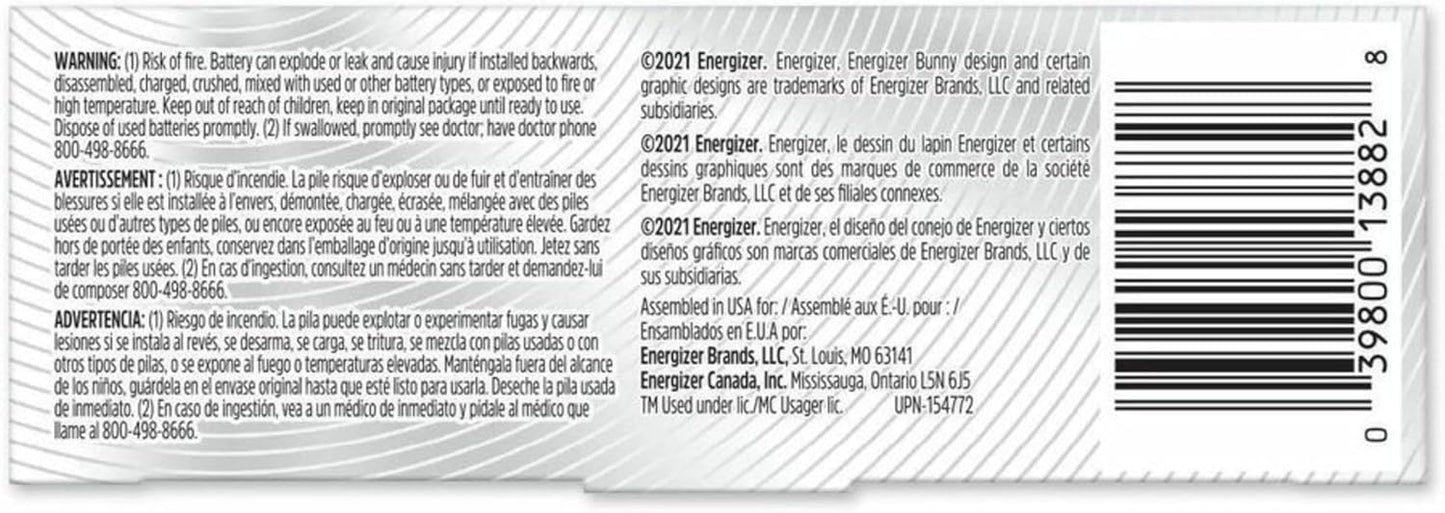 Energizer® Industrial Lithium Batteries, 123, Pack of 12 Batteries, ELN123-12