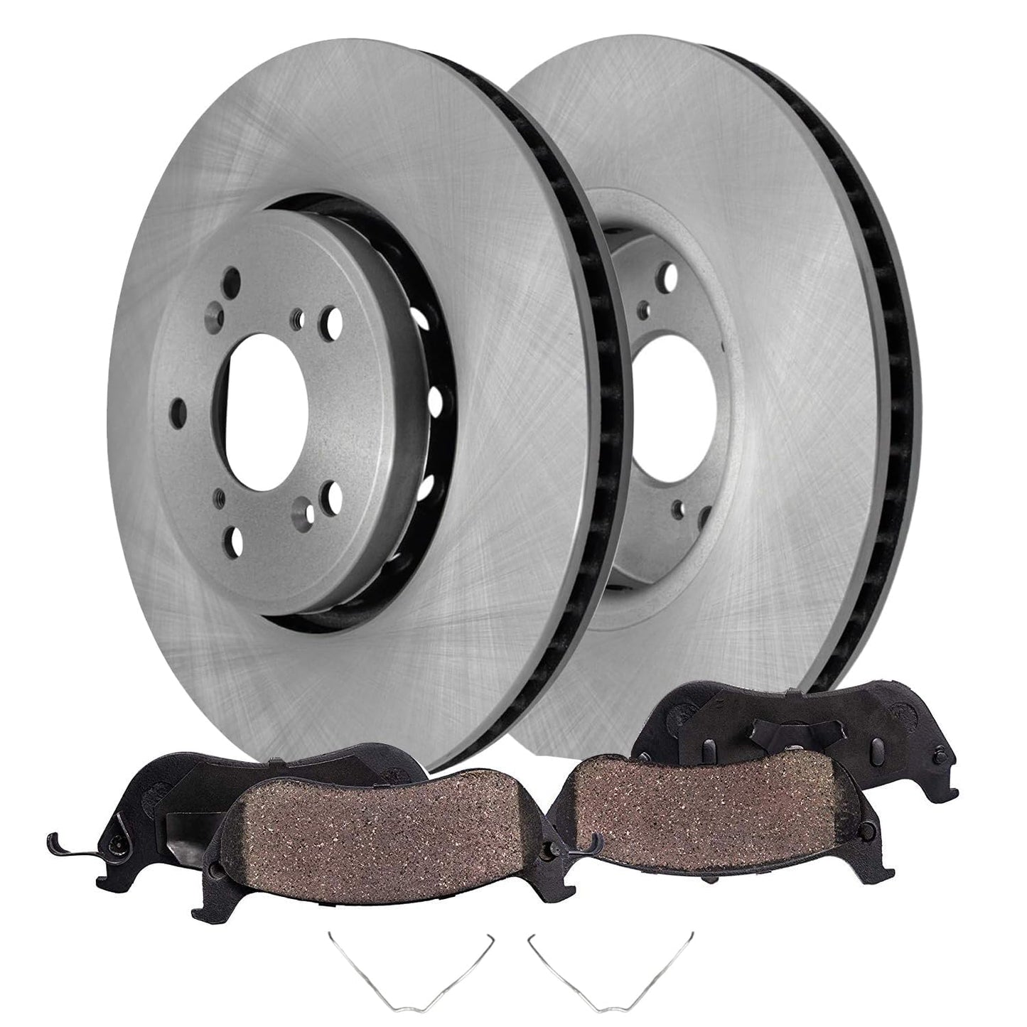 Detroit Axle - Kit de freno delantero para Chrysler 200 Sebring Dodge Avenger Caliber Jeep Compass Patriot Rotores de freno de cerámica Reemplazo de pastillas de freno : rotores delanteros de 11.57