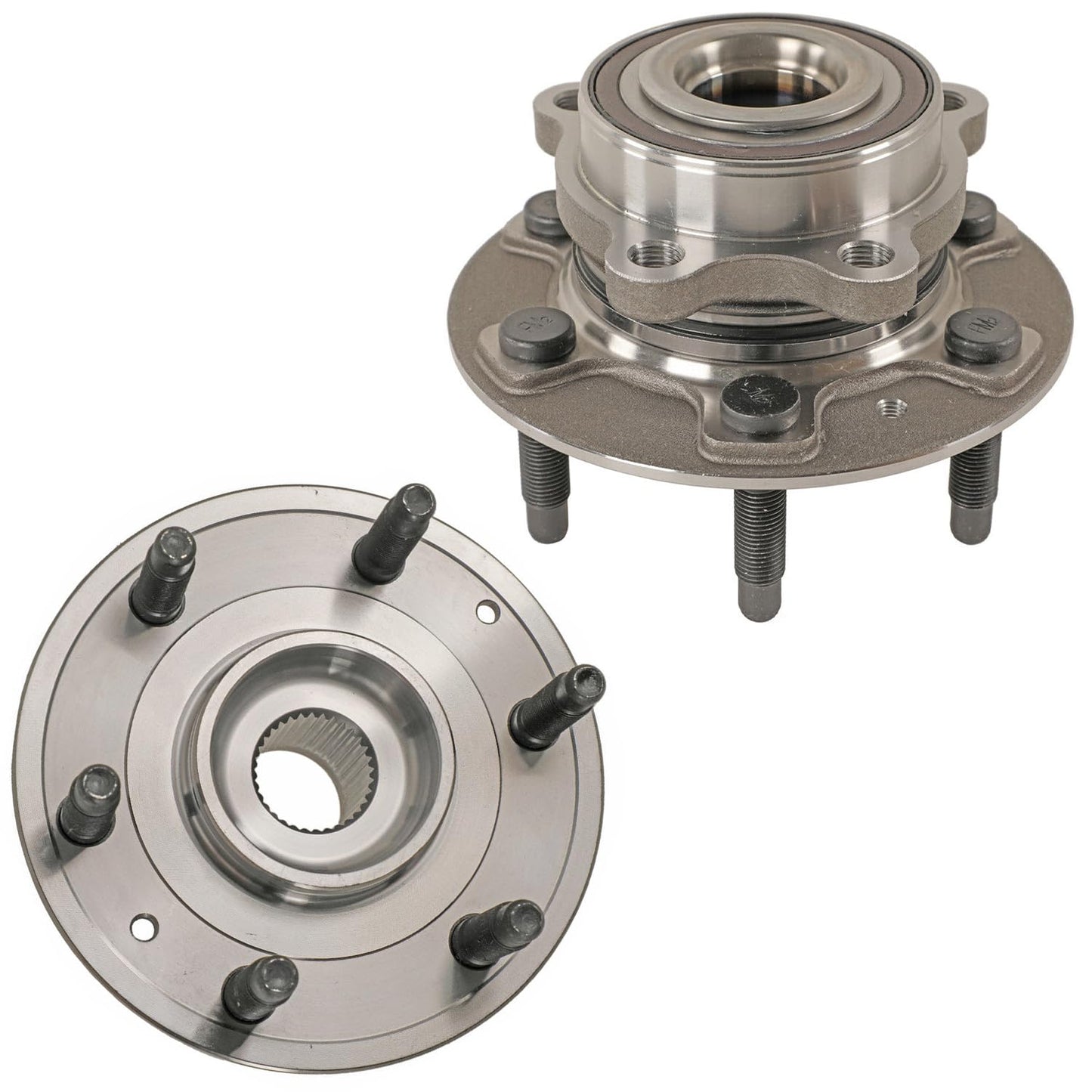 Detroit Axle - Pair 2WD Front Wheel Bearing Hub Assembly for 99-06 Chevy Silverado Sierra 1500, 00-06 Suburban 1500 Tahoe Yukon GMC Yukon XL 1500, 02-06 Cadillac Escalade 6 Lugs [with ABS]