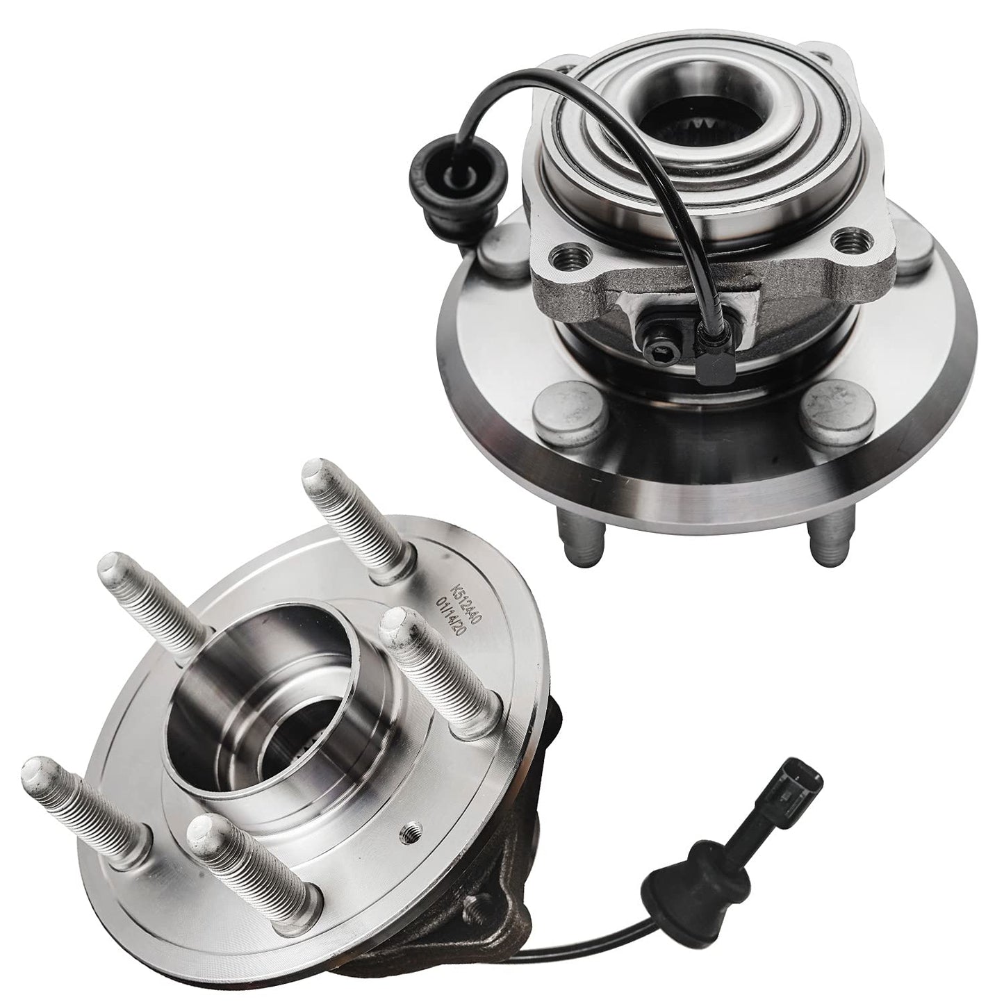 Detroit Axle - Pair 2WD Front Wheel Bearing Hub Assembly for 99-06 Chevy Silverado Sierra 1500, 00-06 Suburban 1500 Tahoe Yukon GMC Yukon XL 1500, 02-06 Cadillac Escalade 6 Lugs [with ABS]