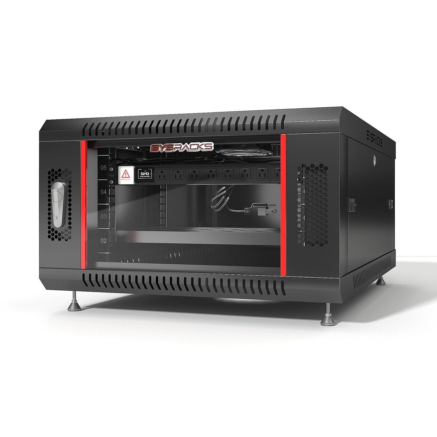 18U Wall Mount Server Rack Cabinet 24” Deep, 19” Network & AV Enclosure for Home Lab with Fan, PDU, 2 Shelves, Locking Glass Door