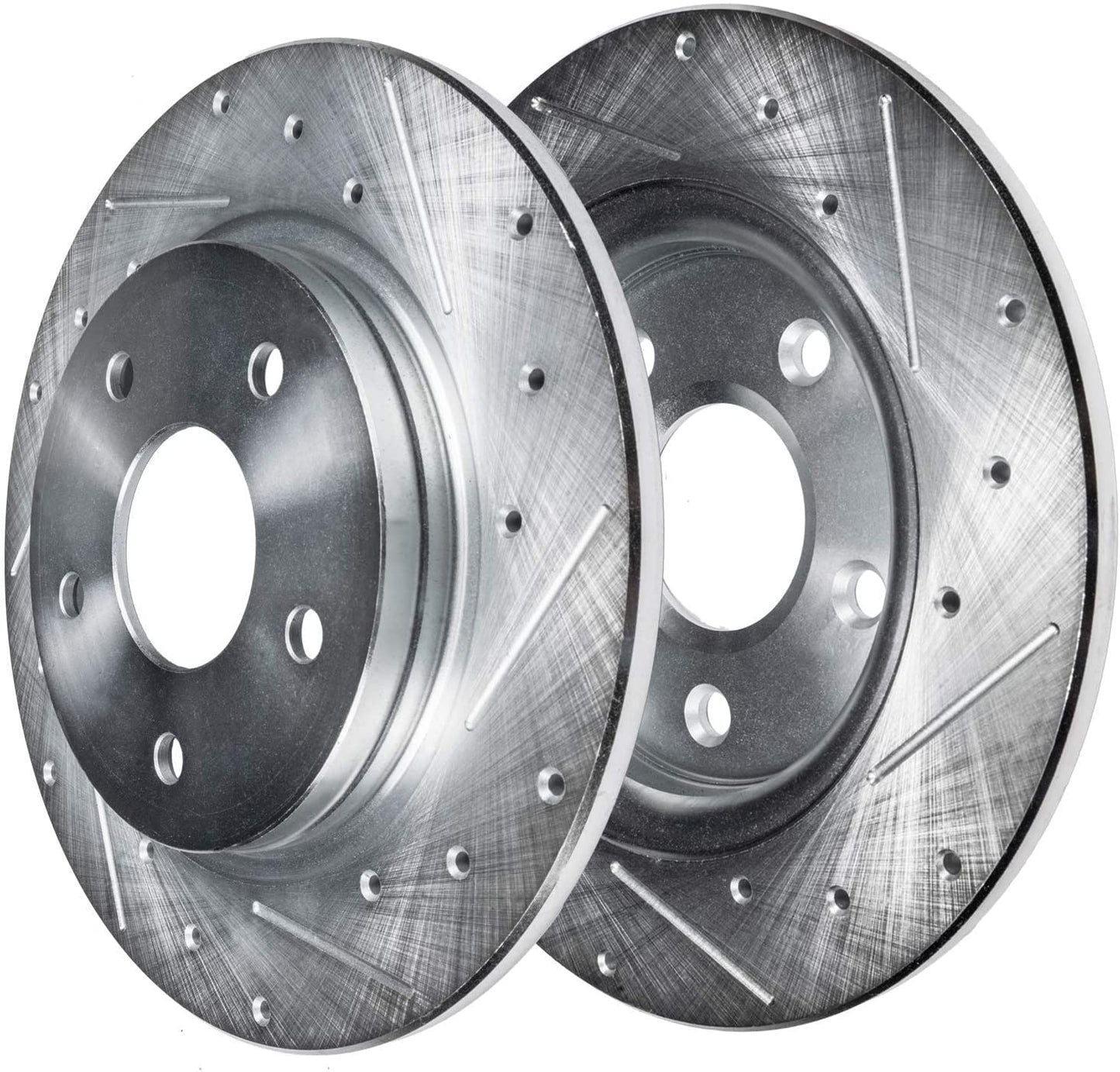 Detroit Axle - Front Brake Kit for Chevy Impala Malibu Equinox GMC Terrain Buick LaCrosse Regal Allure Saab 9-5 Drilled Slotted Disc Brake Rotors Ceramic Brakes Pads Replacement : 12.64'' inch Rotor