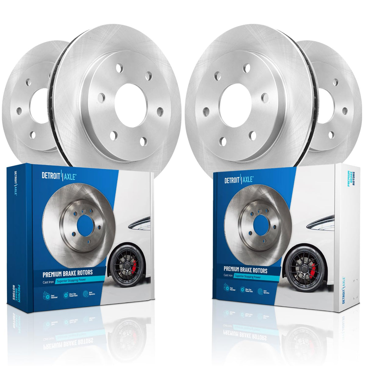 Detroit Axle - Front Brake Rotors for Chevrolet GMC Silverado Sierra