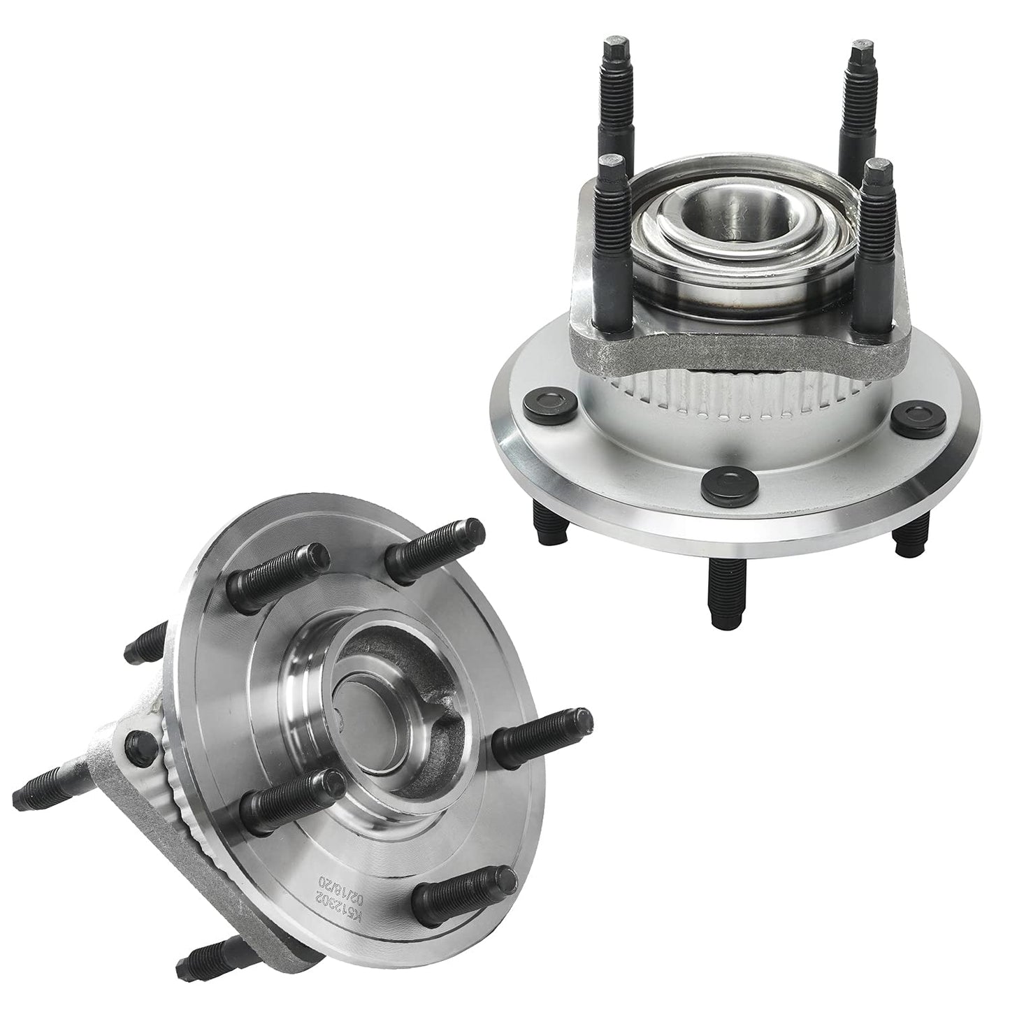 Detroit Axle - Pair 2WD Front Wheel Bearing Hub Assembly for 99-06 Chevy Silverado Sierra 1500, 00-06 Suburban 1500 Tahoe Yukon GMC Yukon XL 1500, 02-06 Cadillac Escalade 6 Lugs [with ABS]