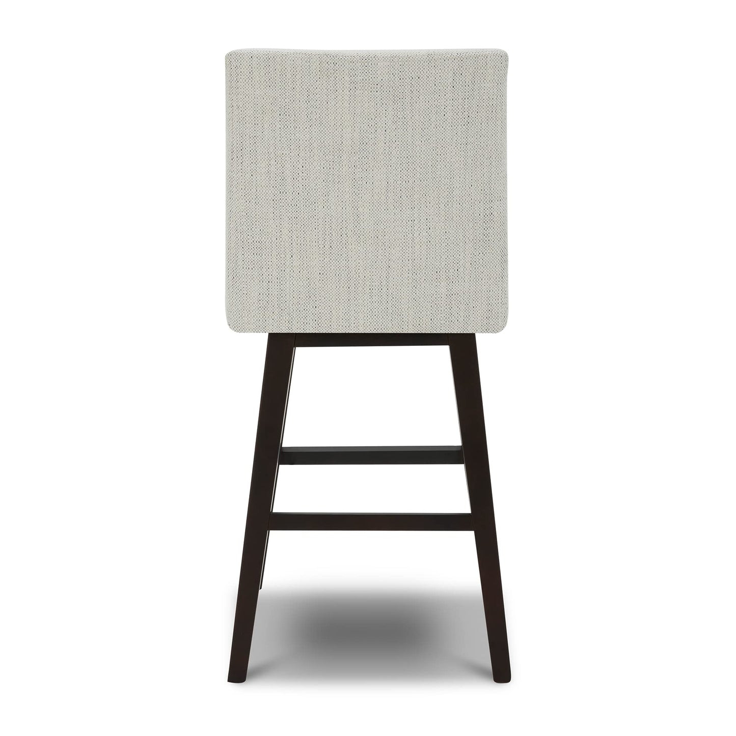 CHITA Bar Height Swivel Barstool with Back Set of 2, FSC Certified Upholstered Bar Stool, 30.7" H Seat Height, Fabric in Ivory