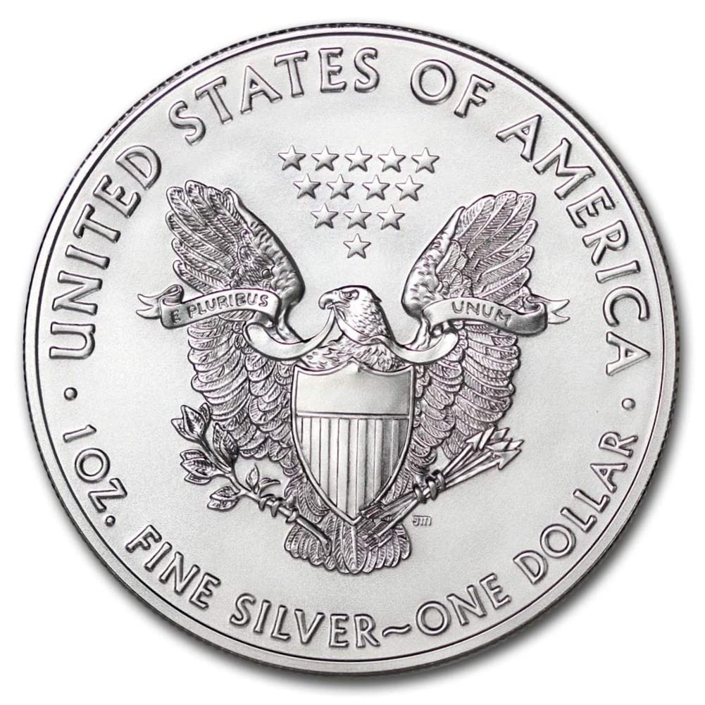 1986-2021 (Random Year) Lot of (10) 1 oz American Silver Eagle Coins Brilliant Uncirculated (Type 1) with Certificates of Authenticity $1 Seller BU