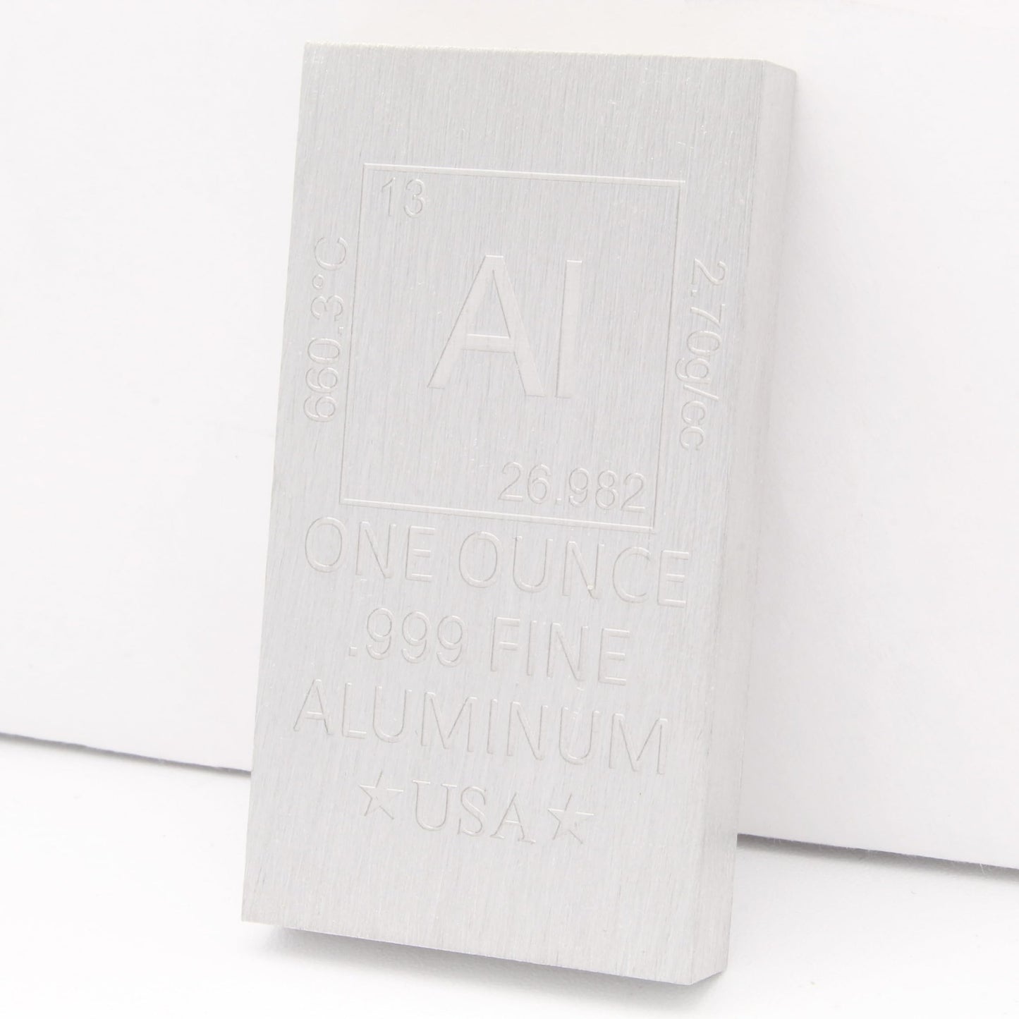 1 oz Silver Plated Bar (Flat Style) .999 Pure Paperweight - Element Design with Certificate of Authenticity