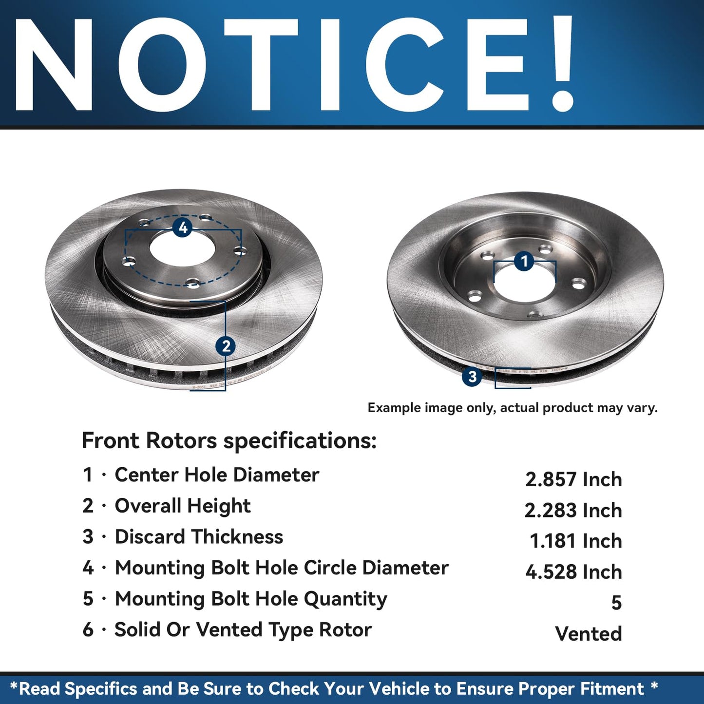 Detroit Axle - Brake Kit for Dodge Avenger Caliber Jeep Patriot Compass Chrysler 200 Sebring Replacement Disc Brake Rotors Ceramic Brakes Pads 5 Lugs: 11.57" inch Front and 10.31" inch Rear Rotors