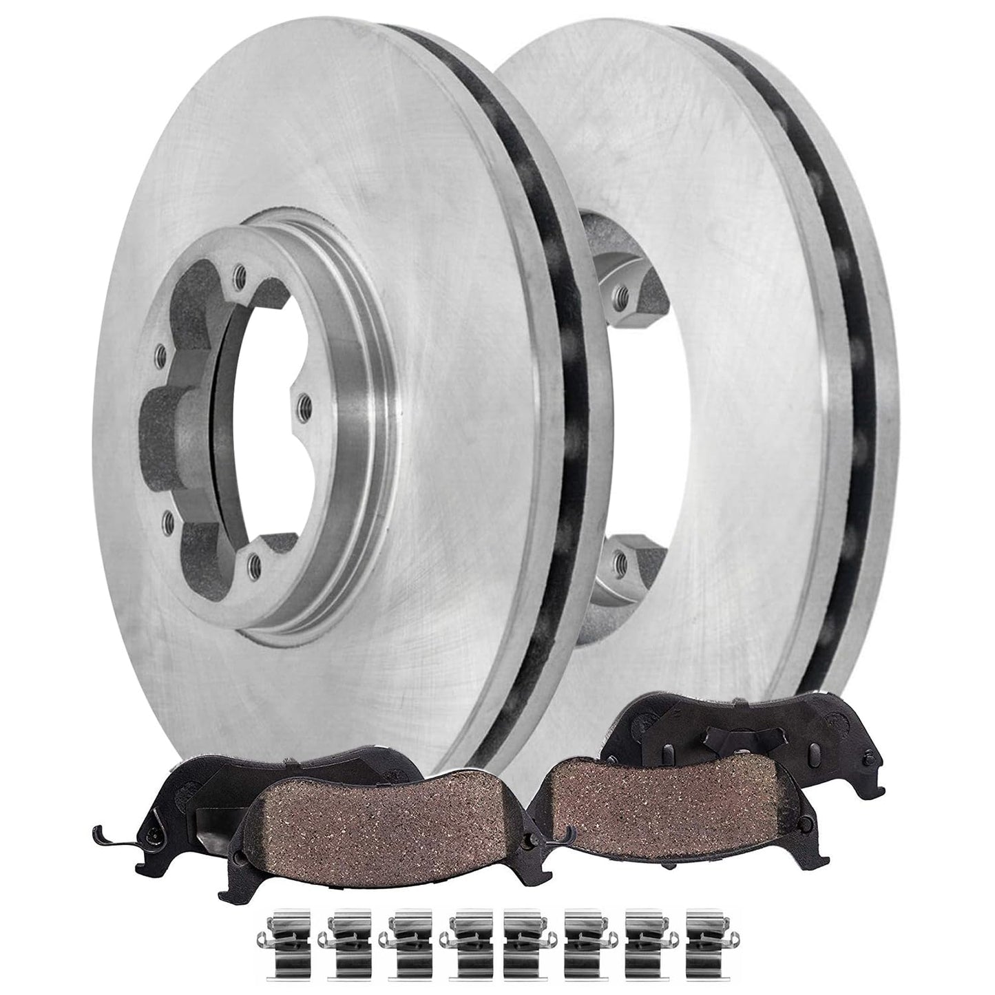 Detroit Axle - Front Brake Kit for Chevrolet GMC Silverado Suburban Sierra Savana Yukon XL 1500 Tahoe Cadillac Escalade Disc Brake Rotors Ceramic Brakes Pads Replacement : 12" inch Rotor