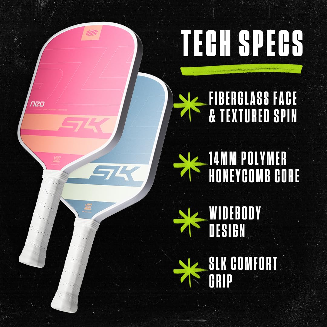 Selkirk Sport SLK Pickleball Paddles Set of 2 | Designed in The USA | Choose The SLK Neo Graphite, SLK Neo Fiberglass Pickleball Set or SLK Atlas Pickleball Bundle