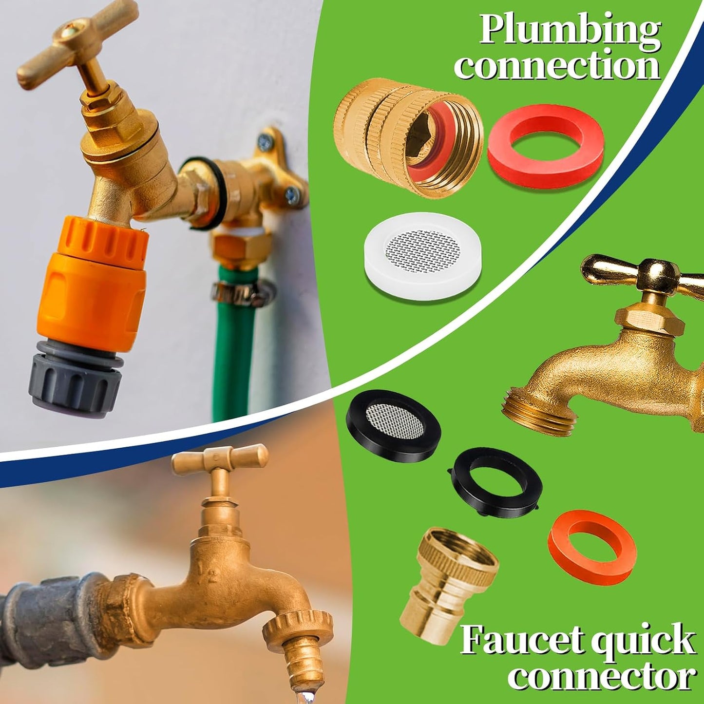 ZDBB 32 Size Water Hose Rubber Washers & 36 Size Automotive AC O Ring Kit for Assorted Outdoor Faucet Garden Hose Valve Stem Worn Out Professional Plumbing Faucet Seal Repair