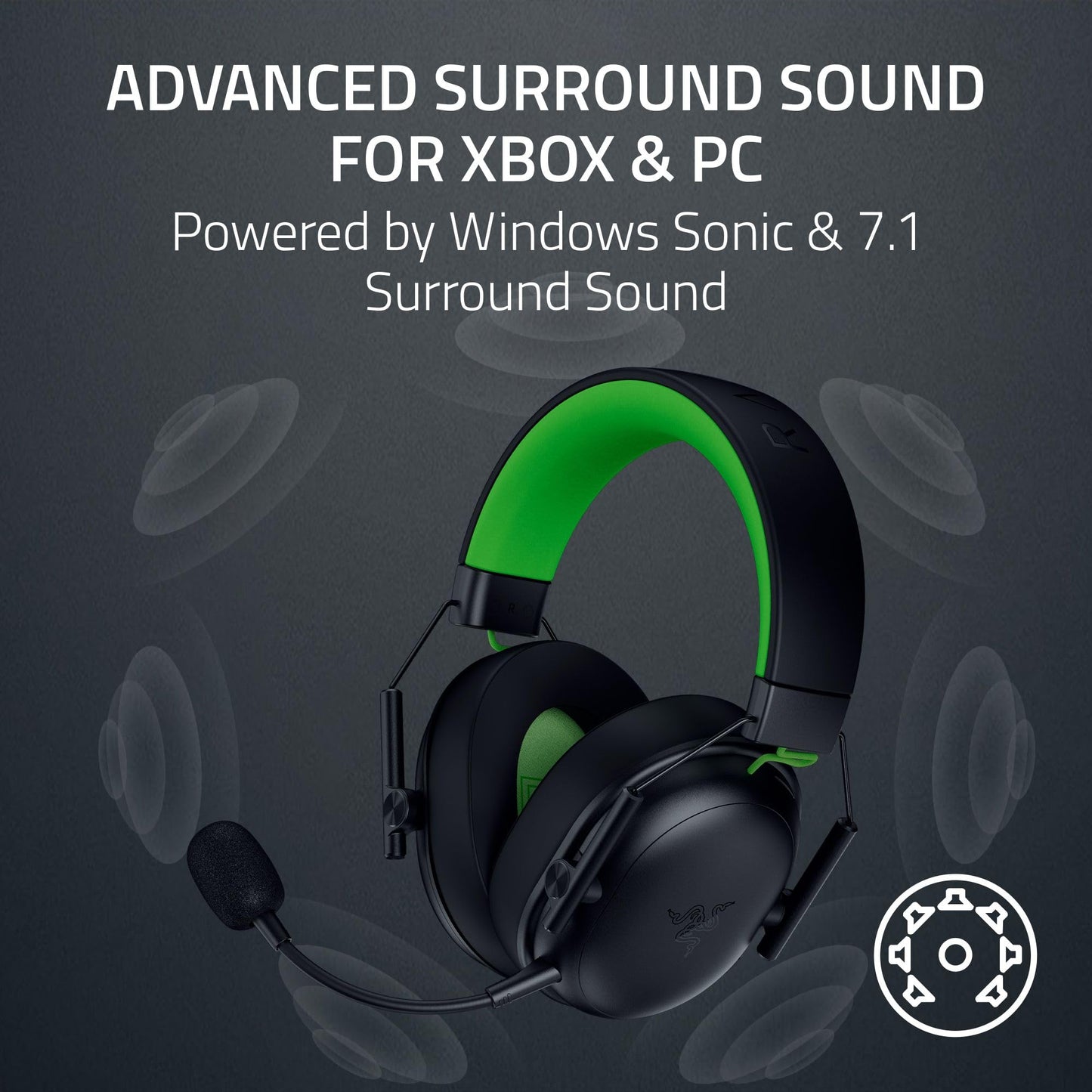 Razer BlackShark V3 X HyperSpeed Wireless Gaming Headset for PC: 50mm Drivers - Cardioid Mic - 2.4 GHz, Bluetooth, USB - Works with Mac, PS5, Nintendo Switch, Smartphone - 70 Hr Battery - Black