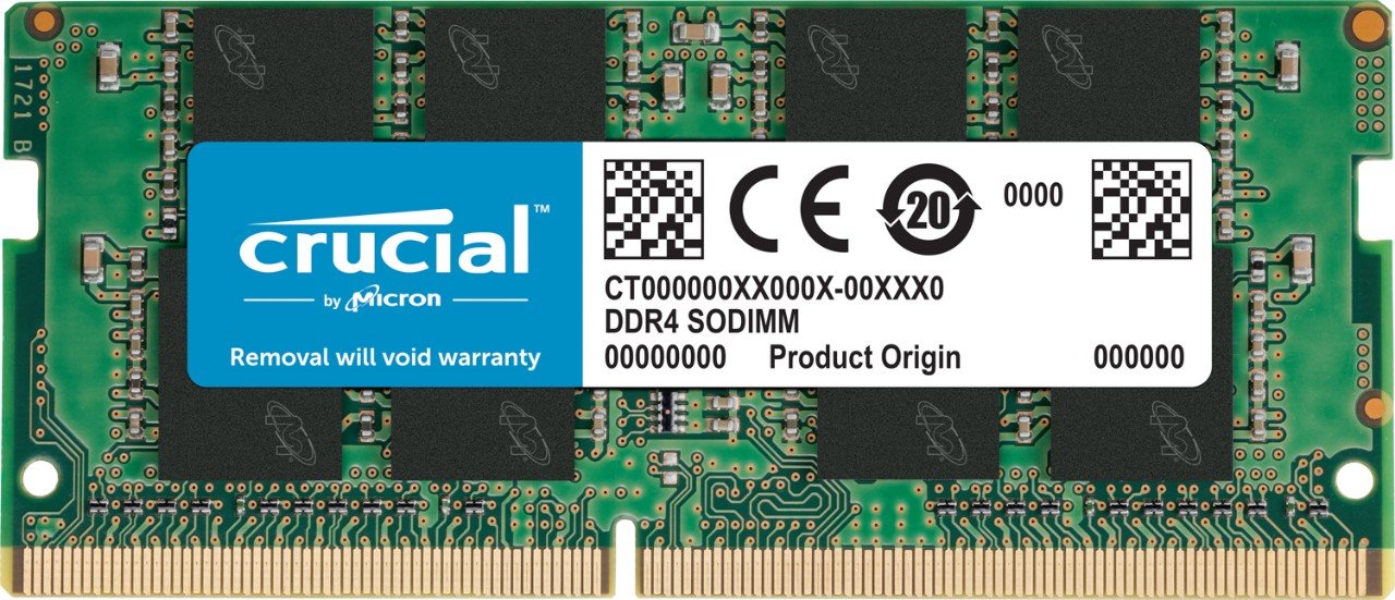 Crucial 16GB kit (8GBx2), 260-pin SODIMM, DDR4 PC4-19200,