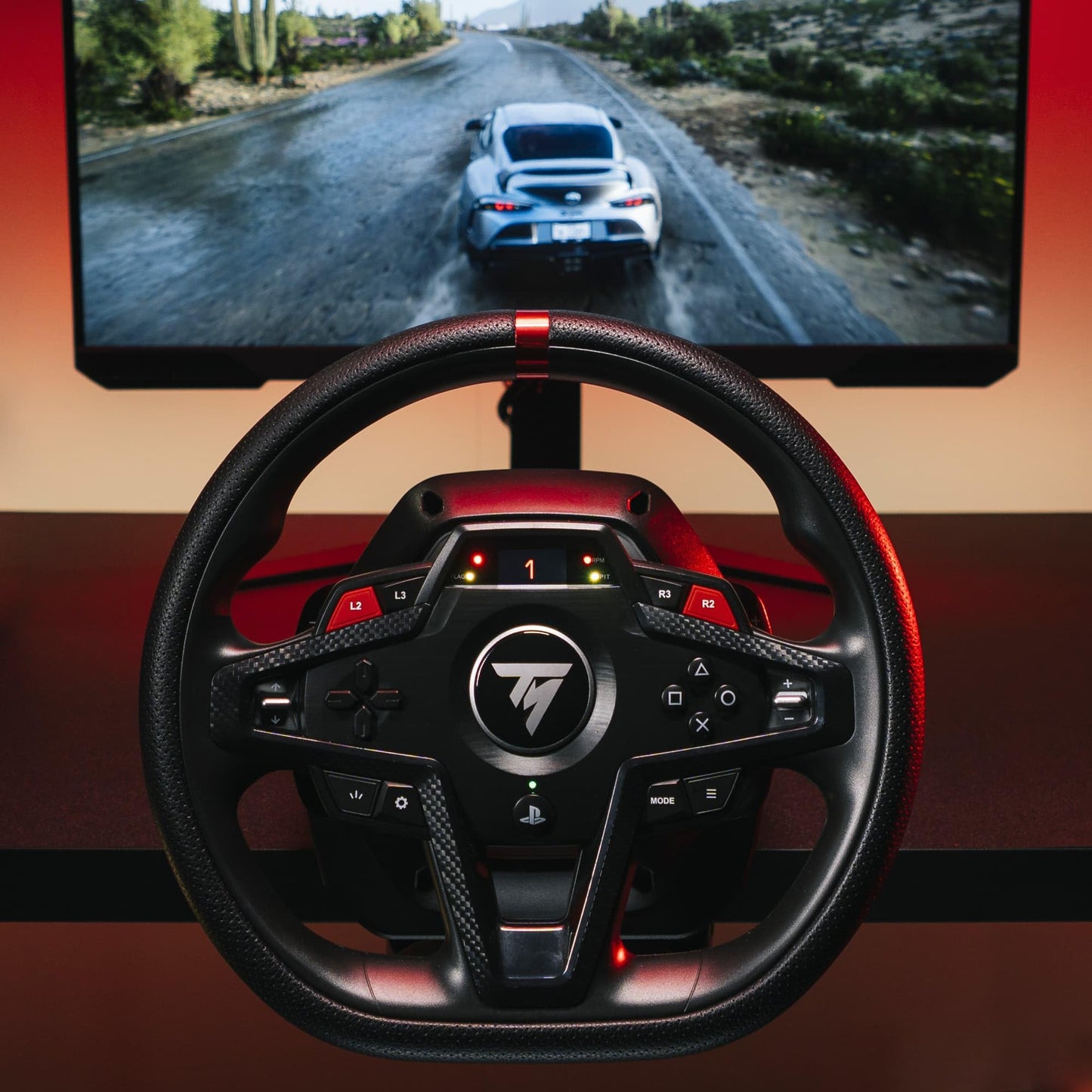 Thrustmaster T248 X Force Feedback Racing Wheel & Pedal Set - XBOX & PC | Magnetic paddle shifters, built-in telemetry screen, adjustable brake, drift-free Hall sensors, for sim driving games