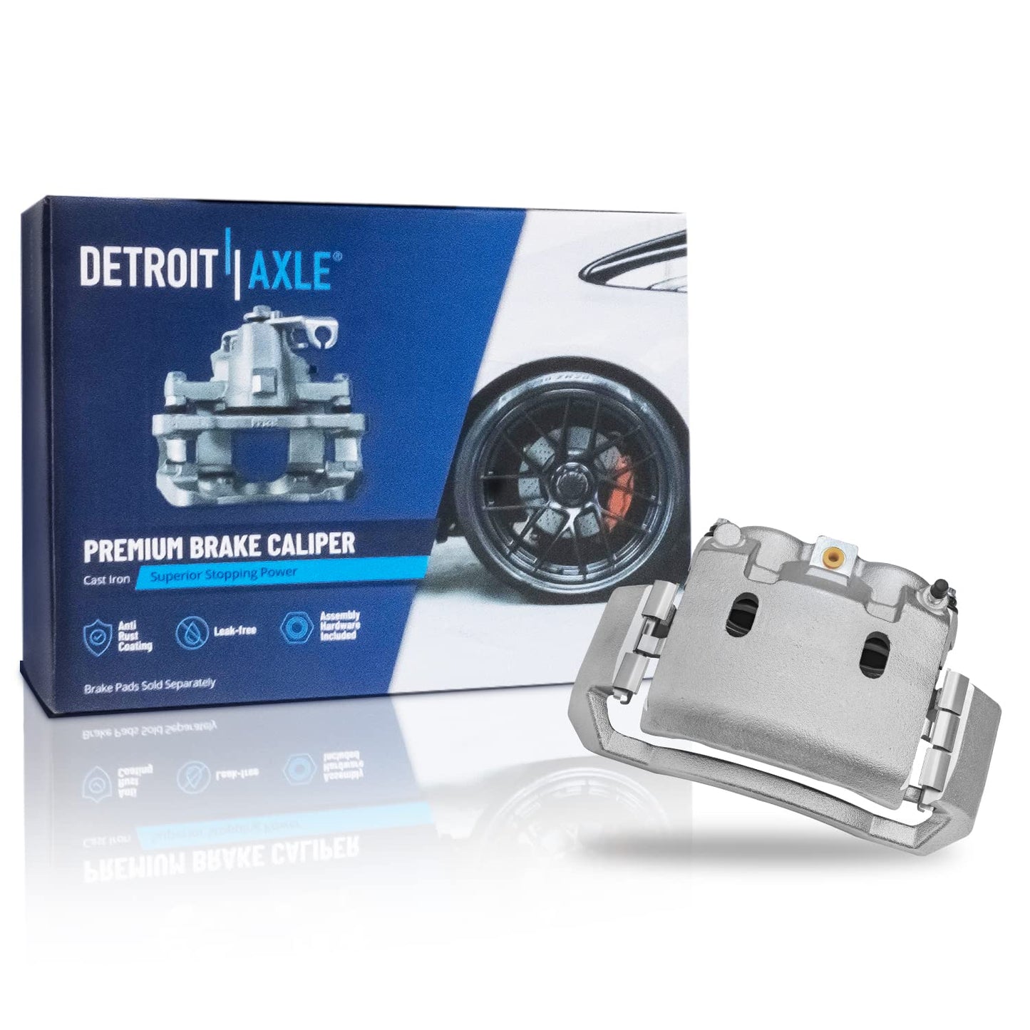 Detroit Axle - Front Brake Kit for 2003-2010 Honda Accord Disc Brake Rotors Ceramic Brakes Pads w/Hardware 2004 2005 2006 2007 2008 2009 Replacement [11.10 inch Rotors]