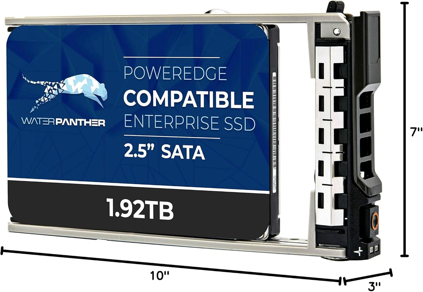 Water Panther 1.92TB SATA 6Gb/s 2.5" SSD for Dell PowerEdge Servers | Enterprise Drive in 13G Tray (Renewed)