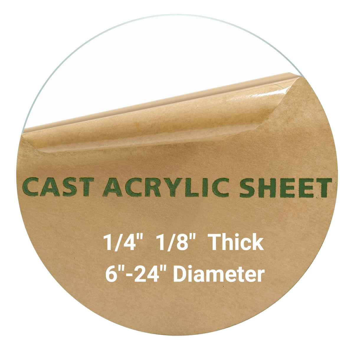 4 Pieces 1/8" Round Plexiglass Sheet, 6 Inch Diameter Clear Acrylic Circle, Cake Disk Acrylic Sheet, Plexiglass Table Top, Round Acrylic Backdrop
