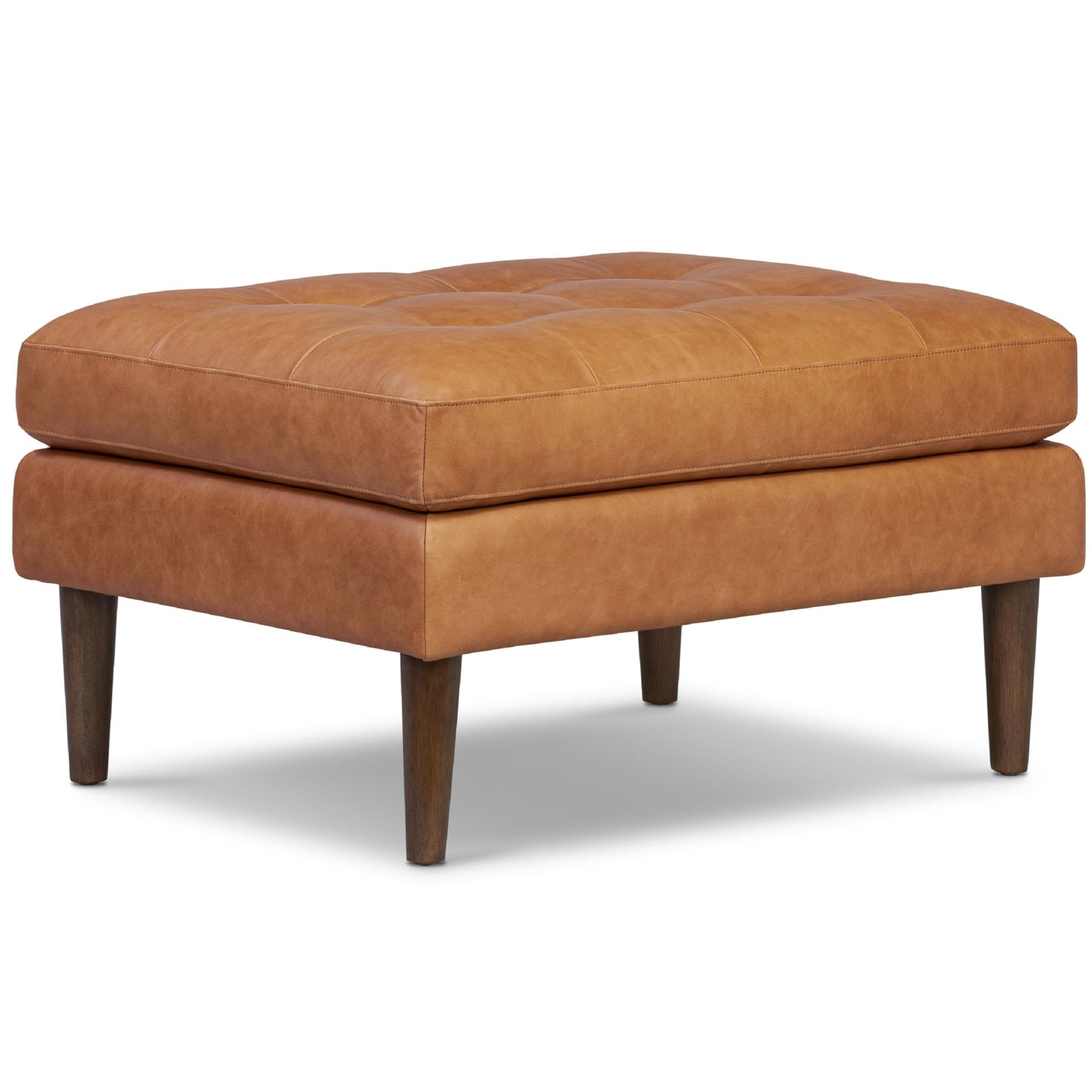 POLY & BARK Napa 82" Leather Pull‑Out Sleeper Sofa – Full‑Grain Italian Leather Upholstery,Tri‑Layer Mattress & Storage Console –Sophisticated Multi‑Functional Sofa Bed for Living Rooms & Guest Spaces