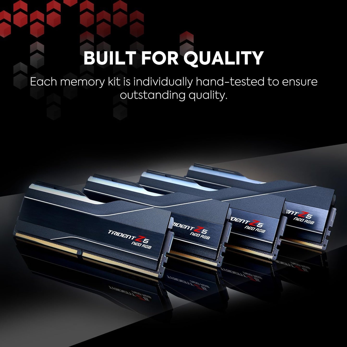 G.SKILL Trident Z5 Neo RGB Series DDR5 RAM (AMD Expo) 64GB (2x32GB) 6000MT/s CL30-40-40-96 1.40V Desktop Computer Memory U-DIMM - Matte Black (F5-6000J3040G32GX2-TZ5NR)