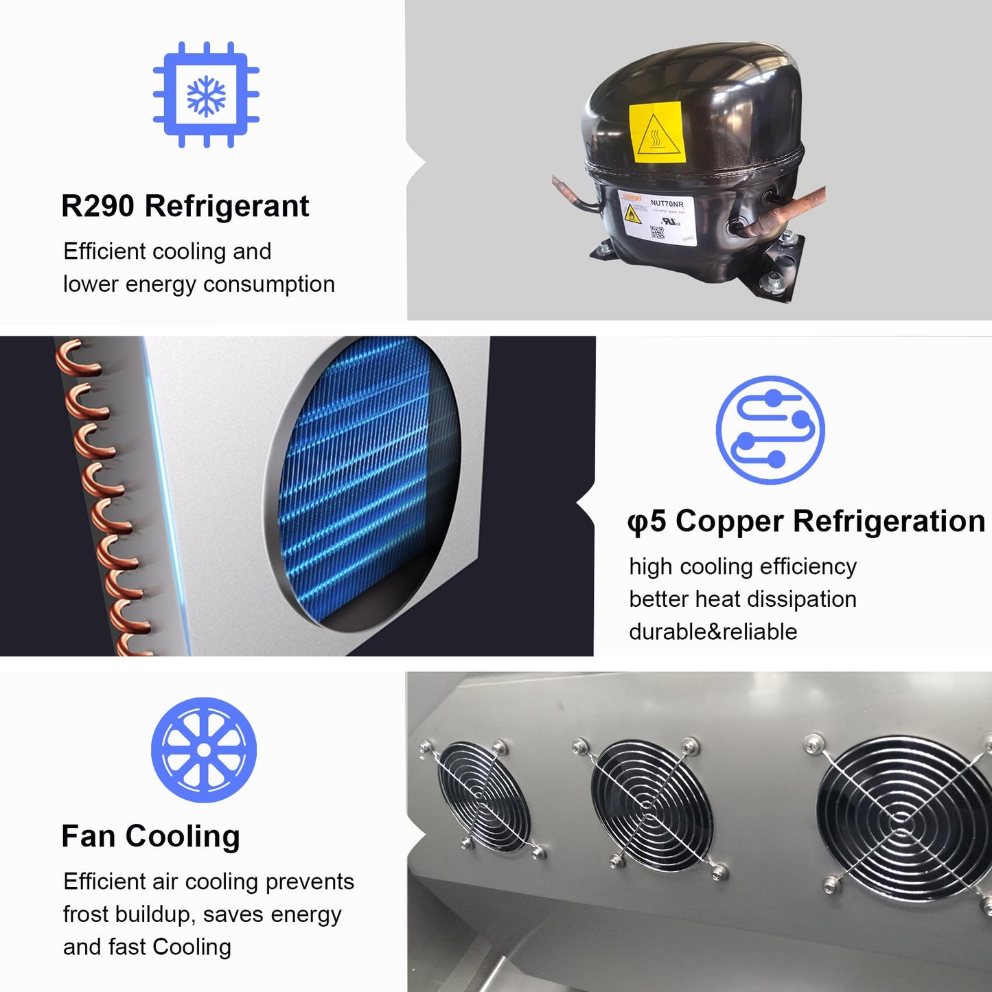 48" W 4 Door Commercial Refrigerator, 36 Cu.ft Stainless Steel Industrial Fridge (32℉~47℉) with 8 Adjustable Shelves, Lockable Door, Wheels, Auto-Defrost for Restaurant, Kitchen, Shop
