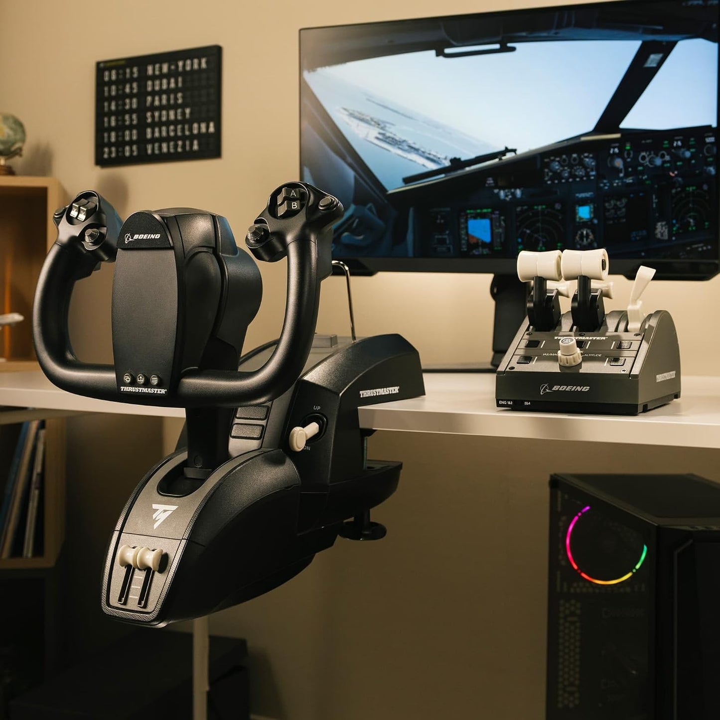 Thrustmaster TCA Yoke & Quadrant Boeing Edition Flight Pack - XBOX & PC | 787 Dreamliner replica, pendular motion, throttle unit with autopilot, metal build, 35 action buttons, 2 extra axes, for MSFS