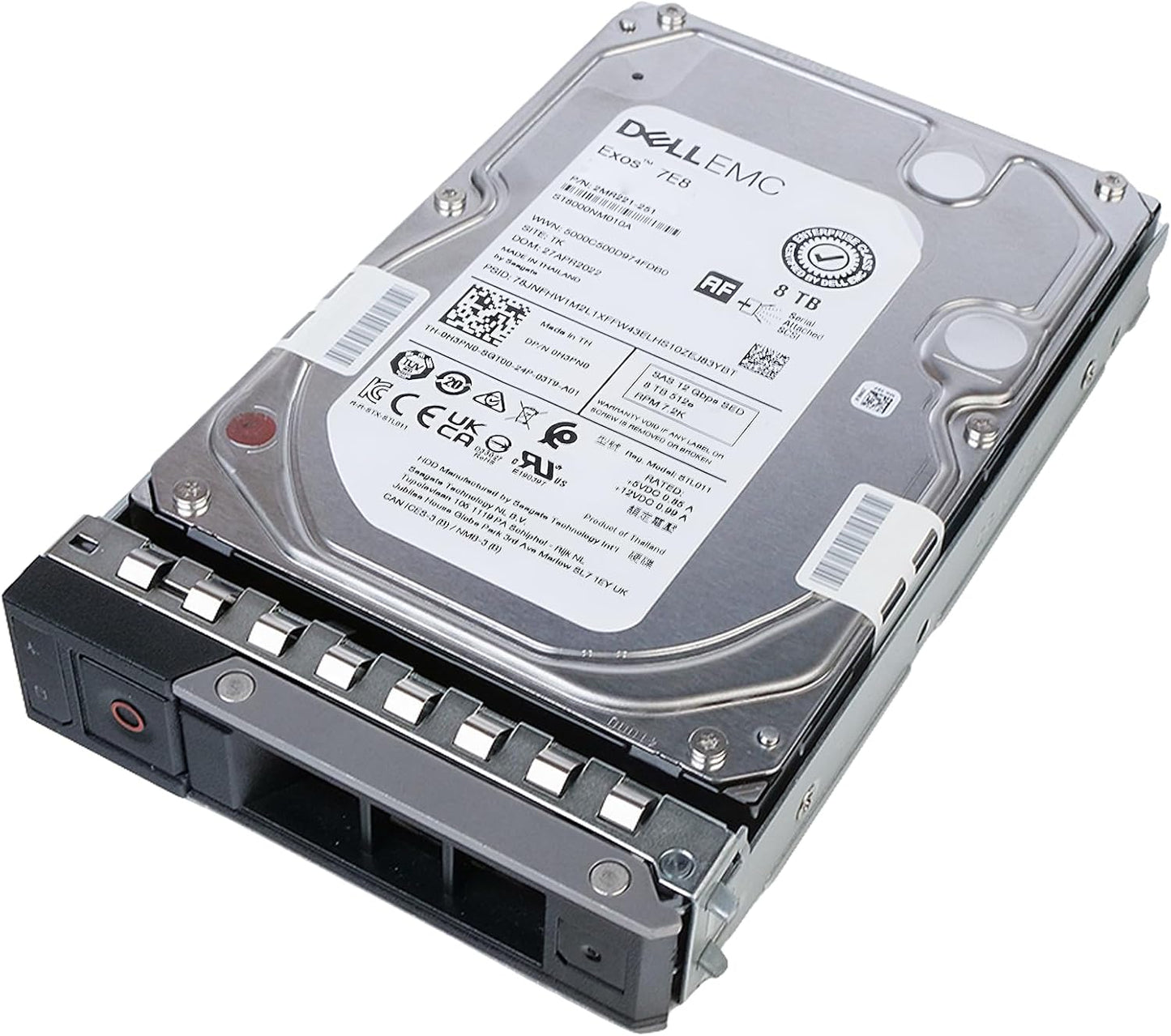 Dell 8TB 7200 RPM SAS 12Gb/s 512e 3.5in Enterprise PowerEdge Hard Drive for R440 R750 R450 T150 R470 T560 T40 R250 R740 R640 T550 T350 R540 R840 ME4024 R650XS R350 R340 0H3PN0 G16 (Renewed)