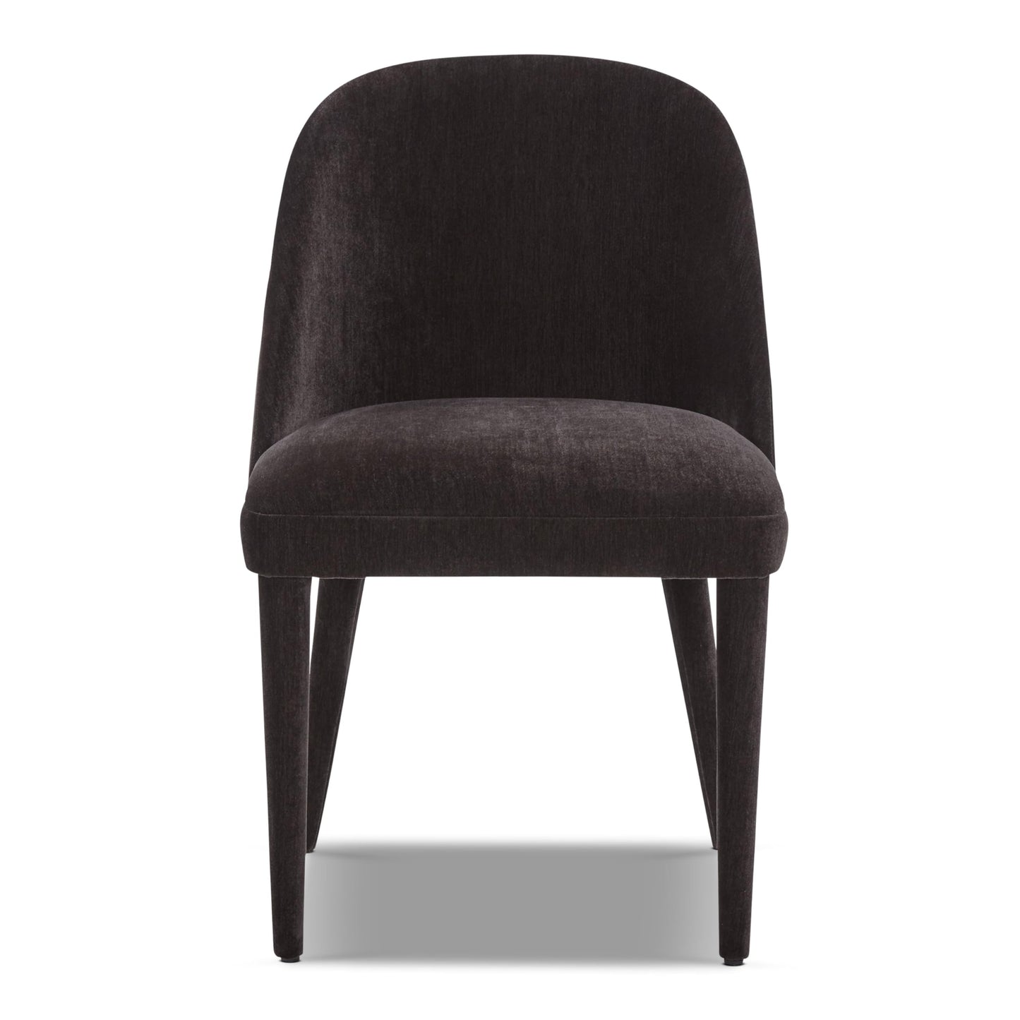 Poly & BARK Bolus Dining Chair – Ganache Brown Upholstered Accent Chair with Wood Legs – Refined Silhouette for Dining Room, Kitchen or Breakfast Nook – Arrives Fully Assembled