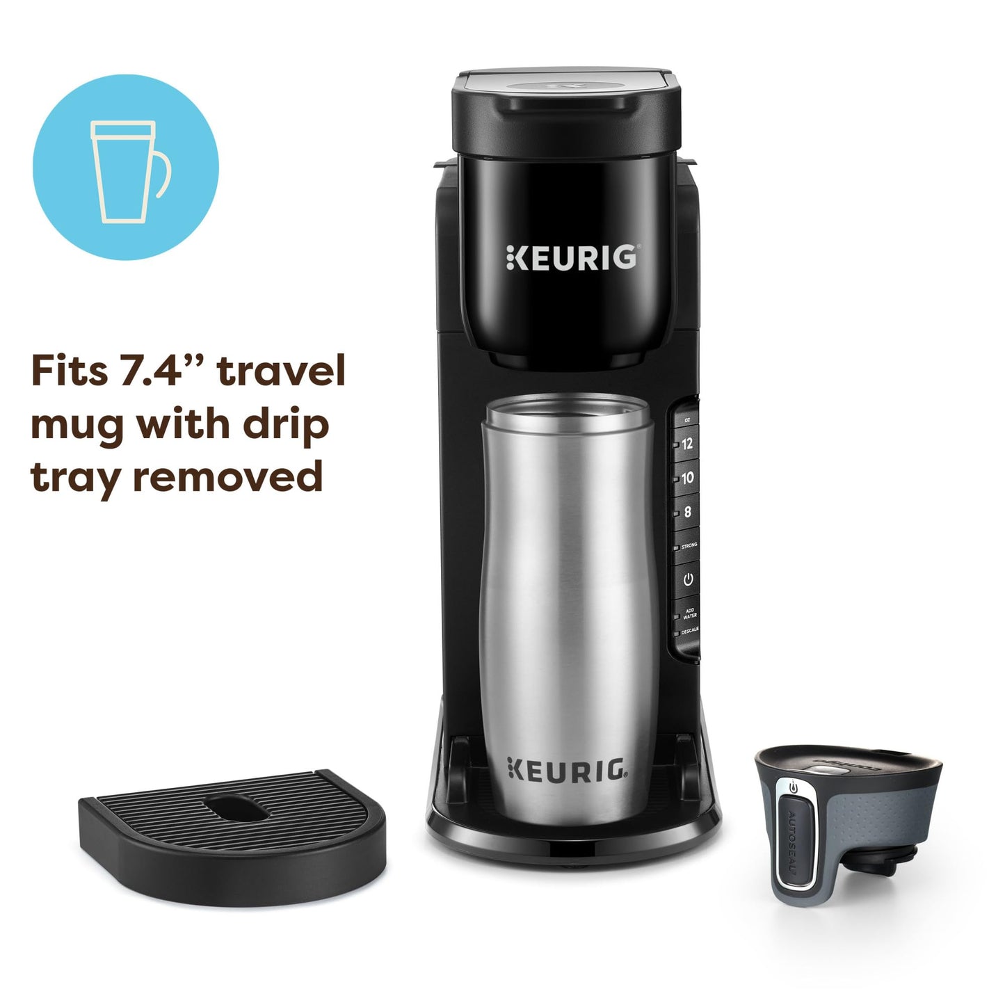 Keurig K-Express Single Serve K-Cup Pod Coffee Maker, 3 Brew Sizes, Strong Button Feature, 42oz Removable Reservoir, Mint