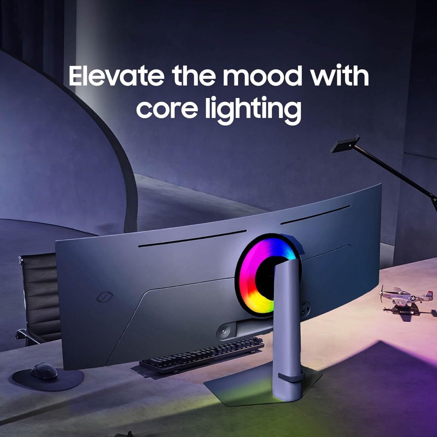 Samsung 49" Odyssey G93SC Series Curved Gaming Monitor, QD-OLED, 240Hz, 0.03ms, DQHD, G-Sync Compatible, FreeSync Premium Pro, Adjustable Stand