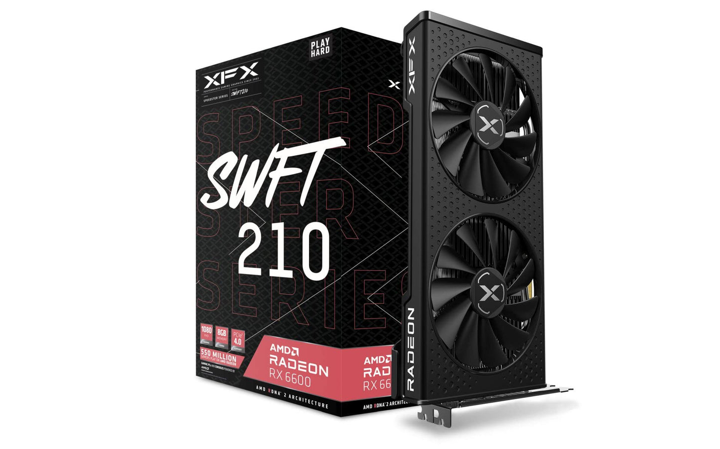 XFX Quicksilver AMD Radeon RX 9070XT Gaming Edition with 16GB GDDR6 HDMI 3xDP, RDNA 4 RX-97TQICKBA, Graphics Card, Compatible with Desktop PCs