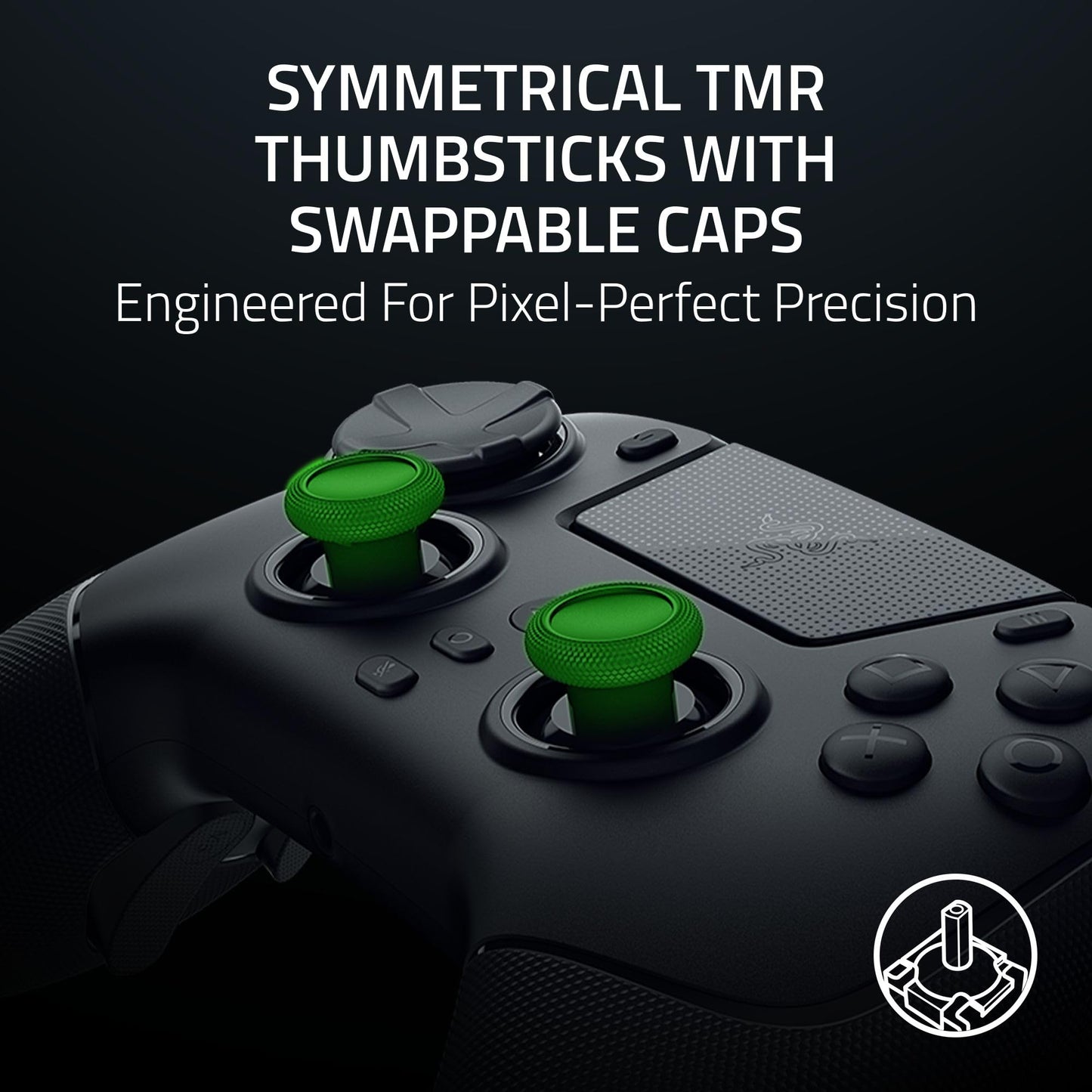 Razer Raiju V3 Pro Wireless Esports Controller – Officially Licensed for PlayStation, Lag-free Esports Grade Performance, 6 Remappable Buttons, TMR Thumbsticks, Fast Triggers, for PS5 & PC – Black
