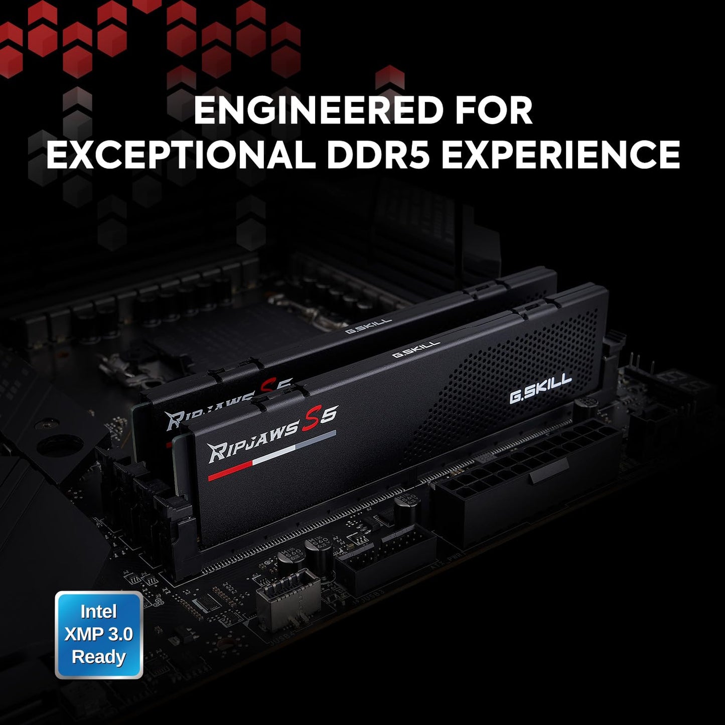 G.SKILL Ripjaws S5 Series DDR5 RAM (Intel XMP 3.0 & AMD Expo) 32GB (2x16GB) 6000MT/s CL36-36-36-96 1.35V Desktop Computer Memory U-DIMM - Matte Black (F5-6000J3636F16GX2-RS5K)
