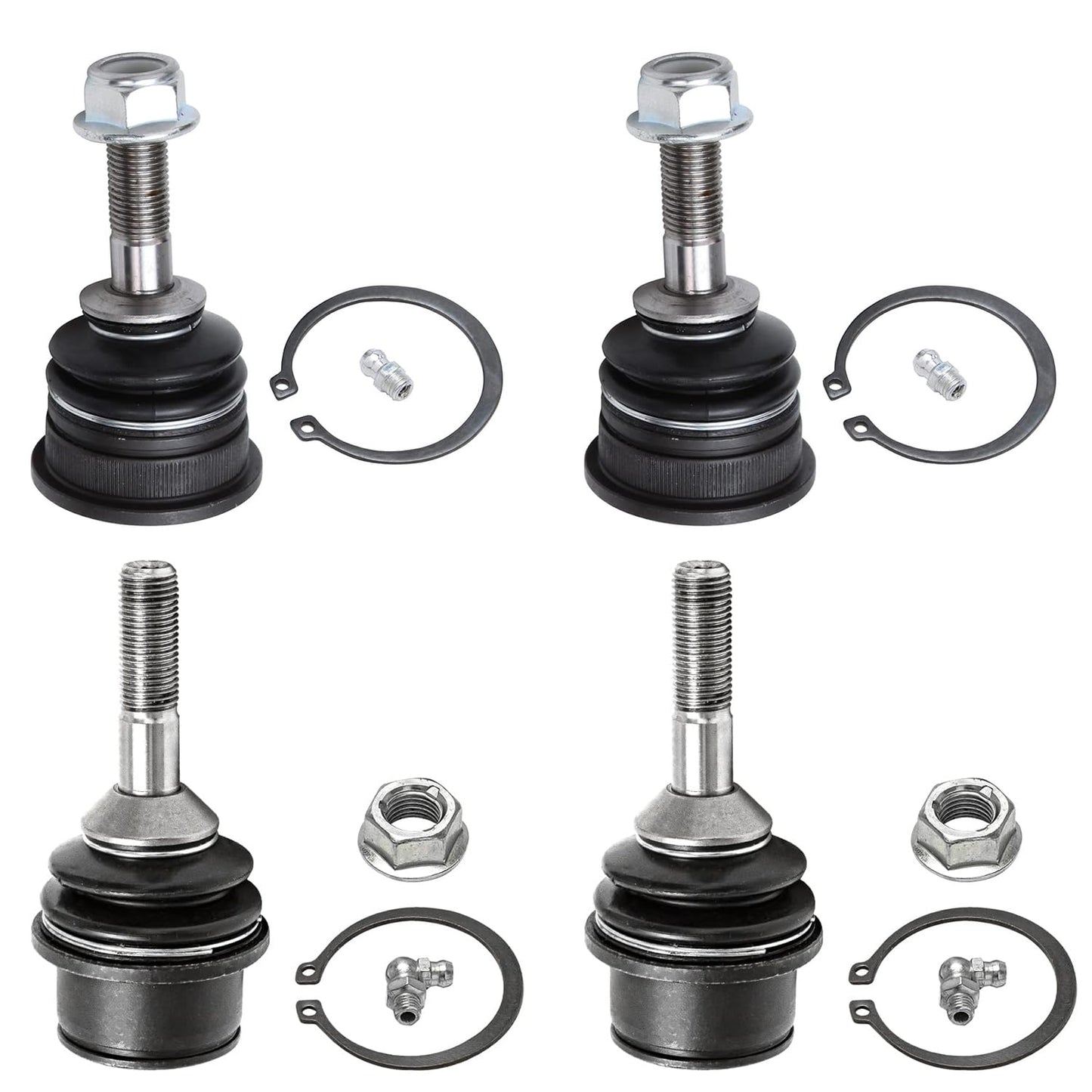 Detroit Axle - 4WD Front 4pc Ball Joints for Ford F-250 F-350 F-450 F-550 Excursion, 4 Upper & Lower Ball Joints Replacement