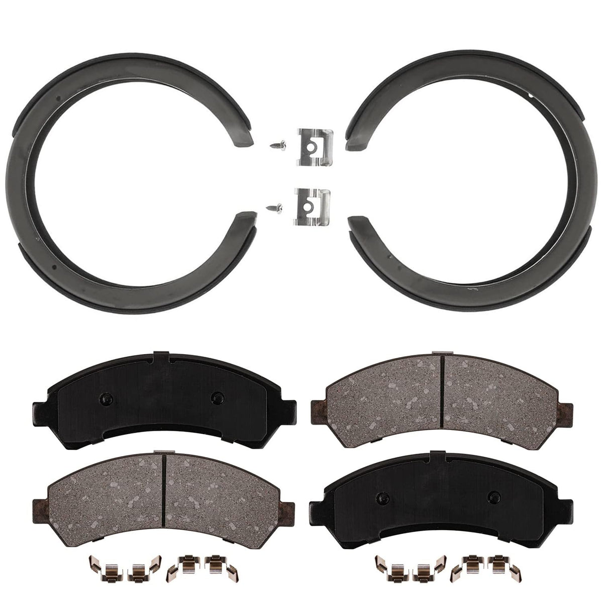 Detroit Axle - Rear Brake Rotors Pads for 2019-2026 Chevy Silverado 1500
