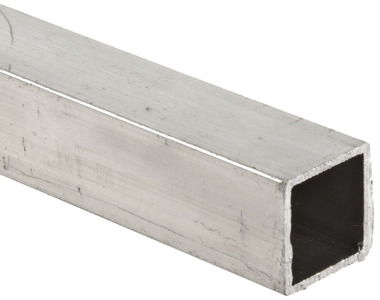 6063 Aluminum Square Tubing, T52 Temper, ASTM B221, 1.25" Height, 1/8" Wall, 36" Length, OnlineMetals