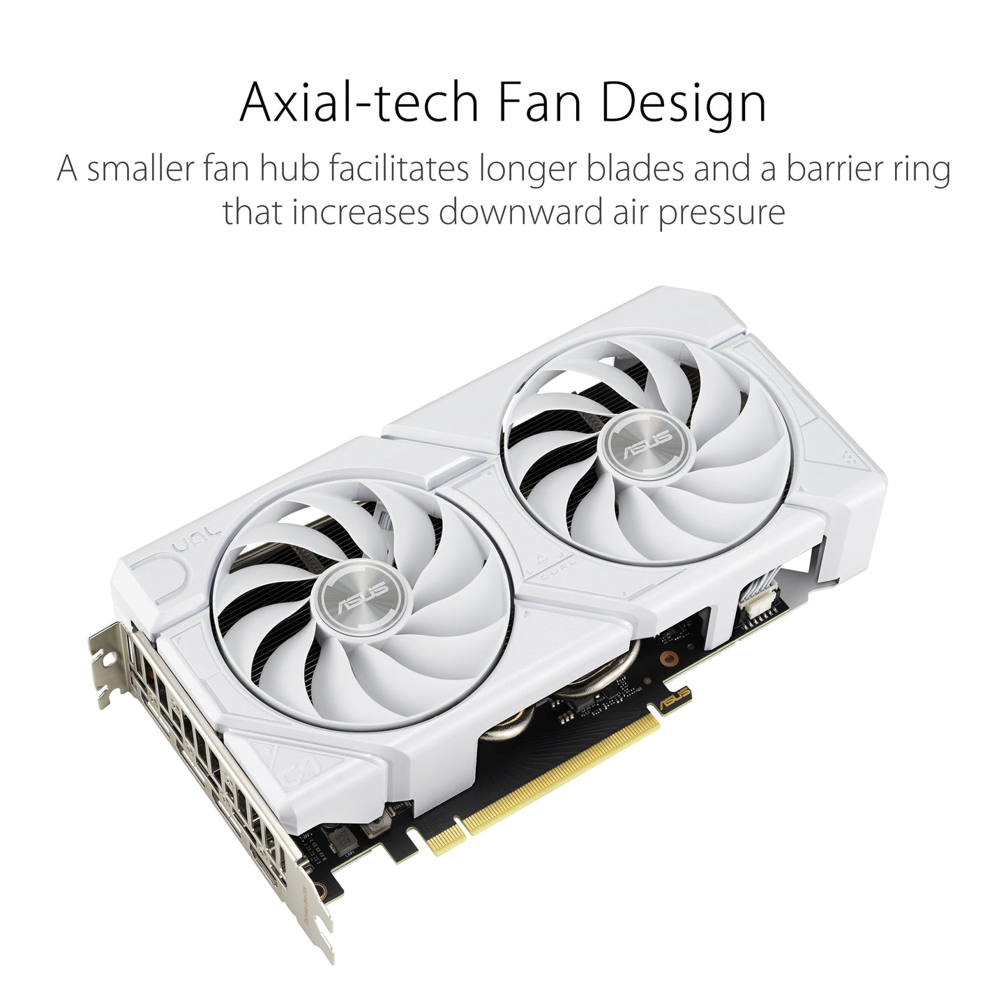ASUS Dual NVIDIA GeForce RTX™ 5060 8GB GDDR7 White OC Edition Graphics Card, Desktop (PCIe 5.0, DLSS 4, HDMI 2.1b, DisplayPort 2.1b, 2.5-Slot, Axial-tech Fan, Dual BIOS), 3 Year Warranty